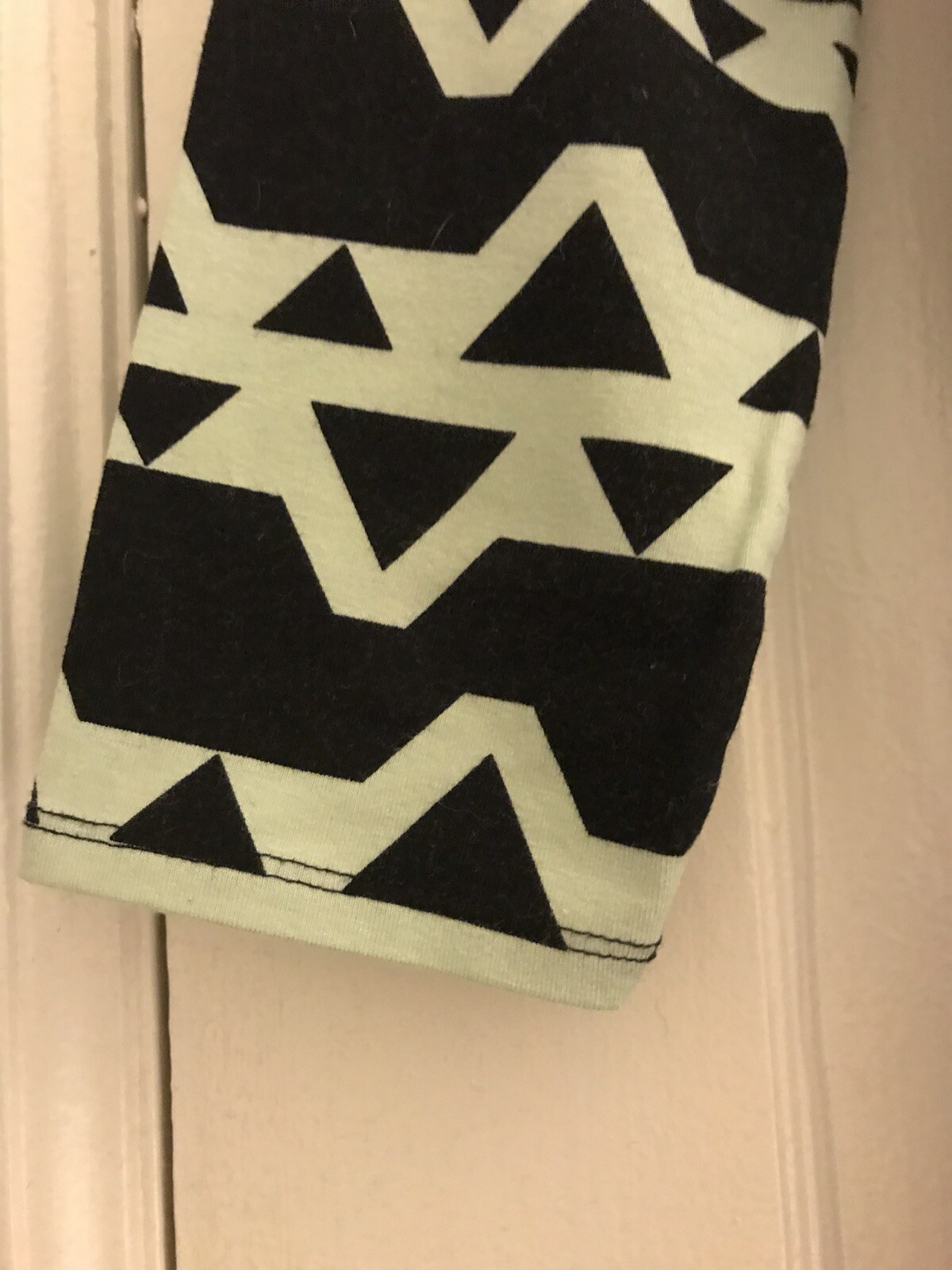 Forever 21 Mint Green & Black Geometric Aztec Pattern Bodycon Cotton Dress Small