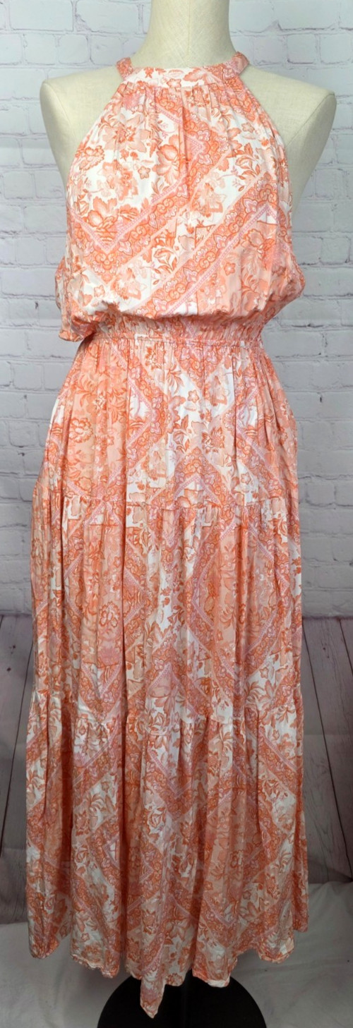 Petal & Pup Halter Dress Floral Wedding Guest Boho Western Country Club Size 6