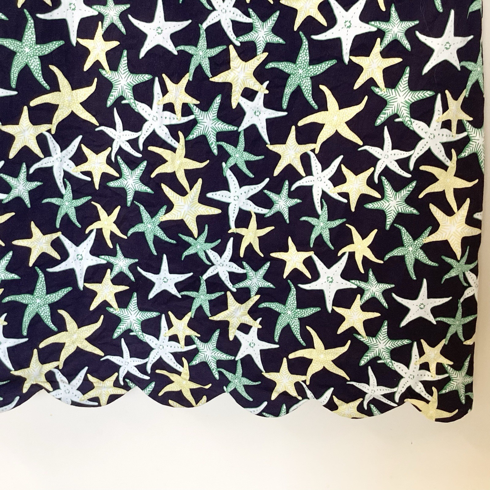 Pappagallo Sleeveless Starfish Print Sheath Dress – Navy – 8