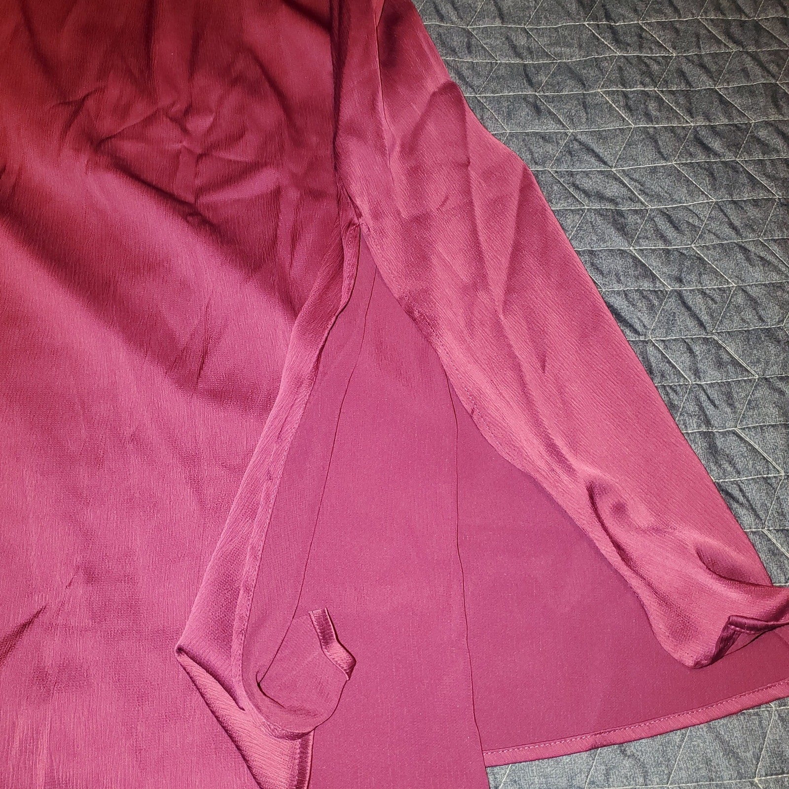 BloomChic Aubergine Purple Ruffle Neck Midi Dress Side Slit Plus 18/20 NWT