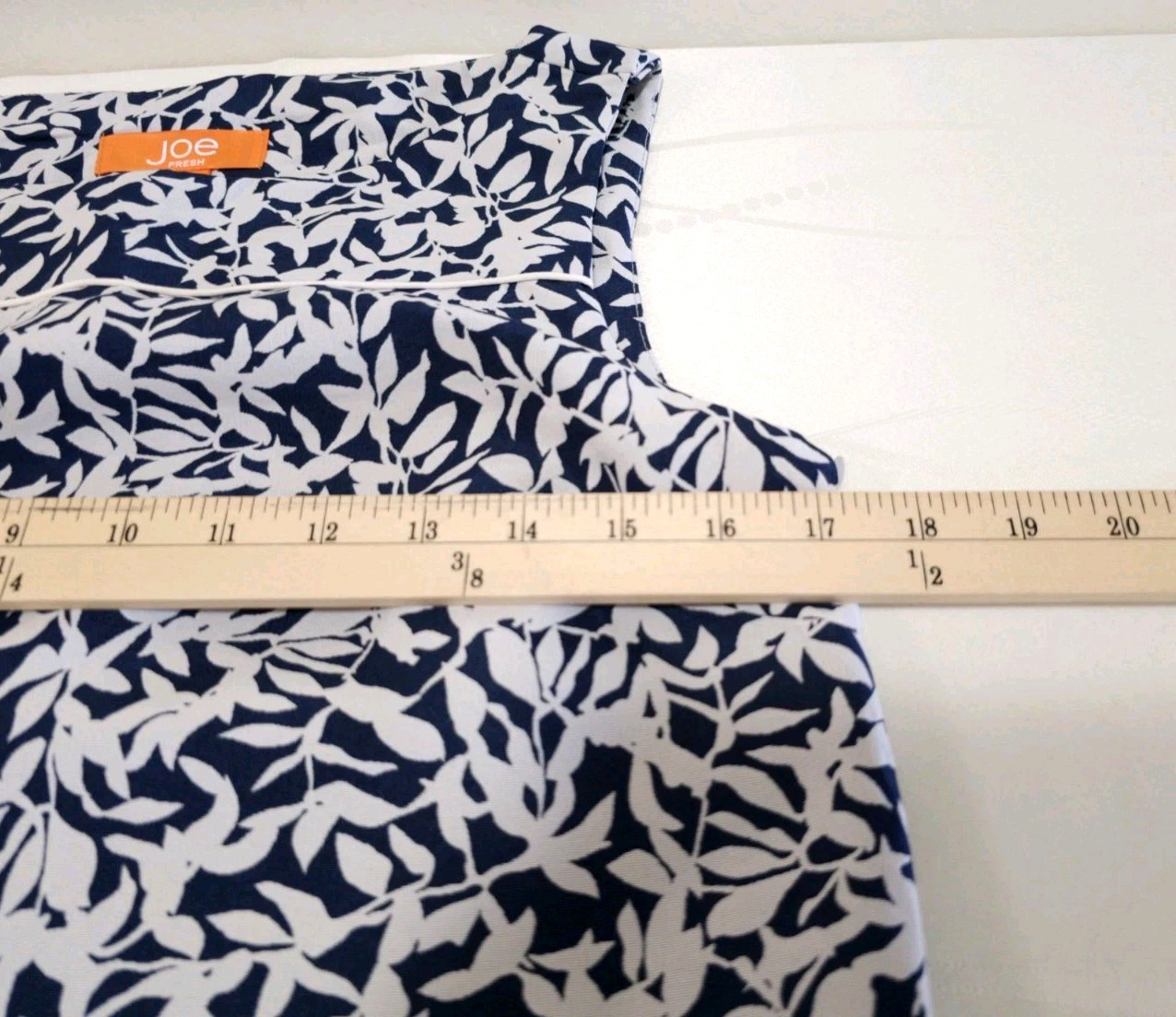 Womens Joe Fresh A Line Sleeveless Sheath Dress Small Blue Gray Side Zipper EUC