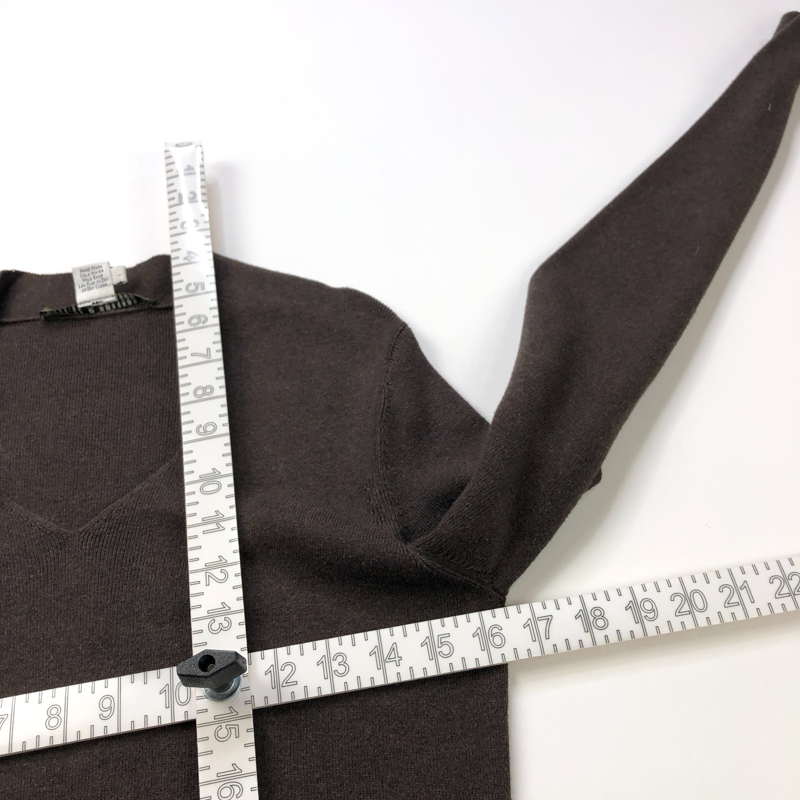 Peruvian Connection Medium Sweater Dress 100% Pima Cotton Midi Knee Brownie