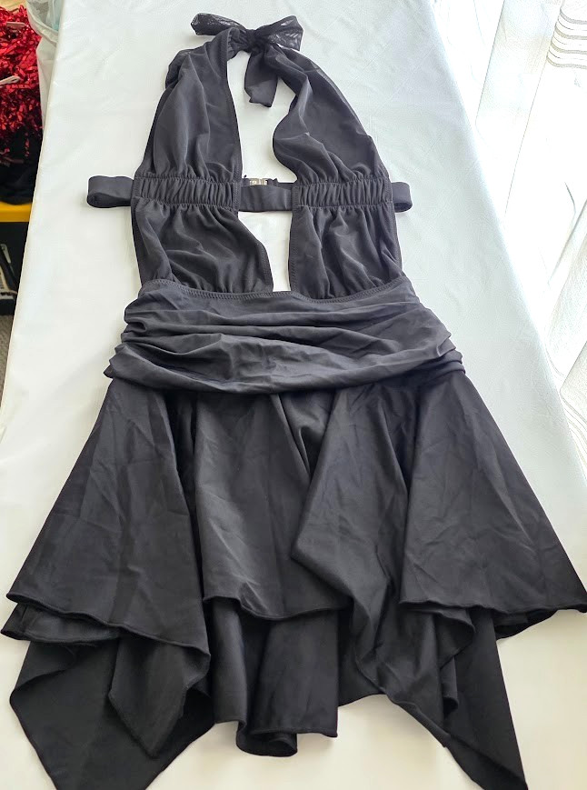 Generation Kiss Dolls Kill Mini Halter Dress Small Black Starlet Ruched Waist