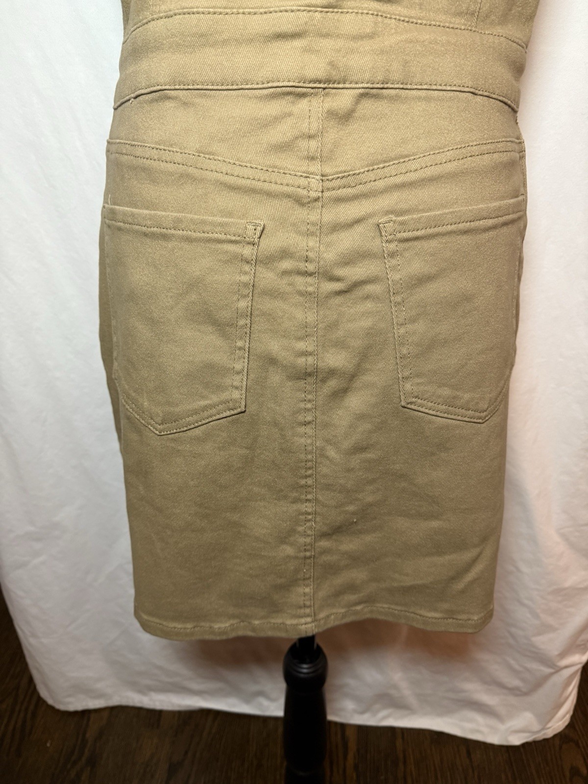 Tinsel Utility Button Front M Camel Safari Workwear Stretch Pocket Mini NWT