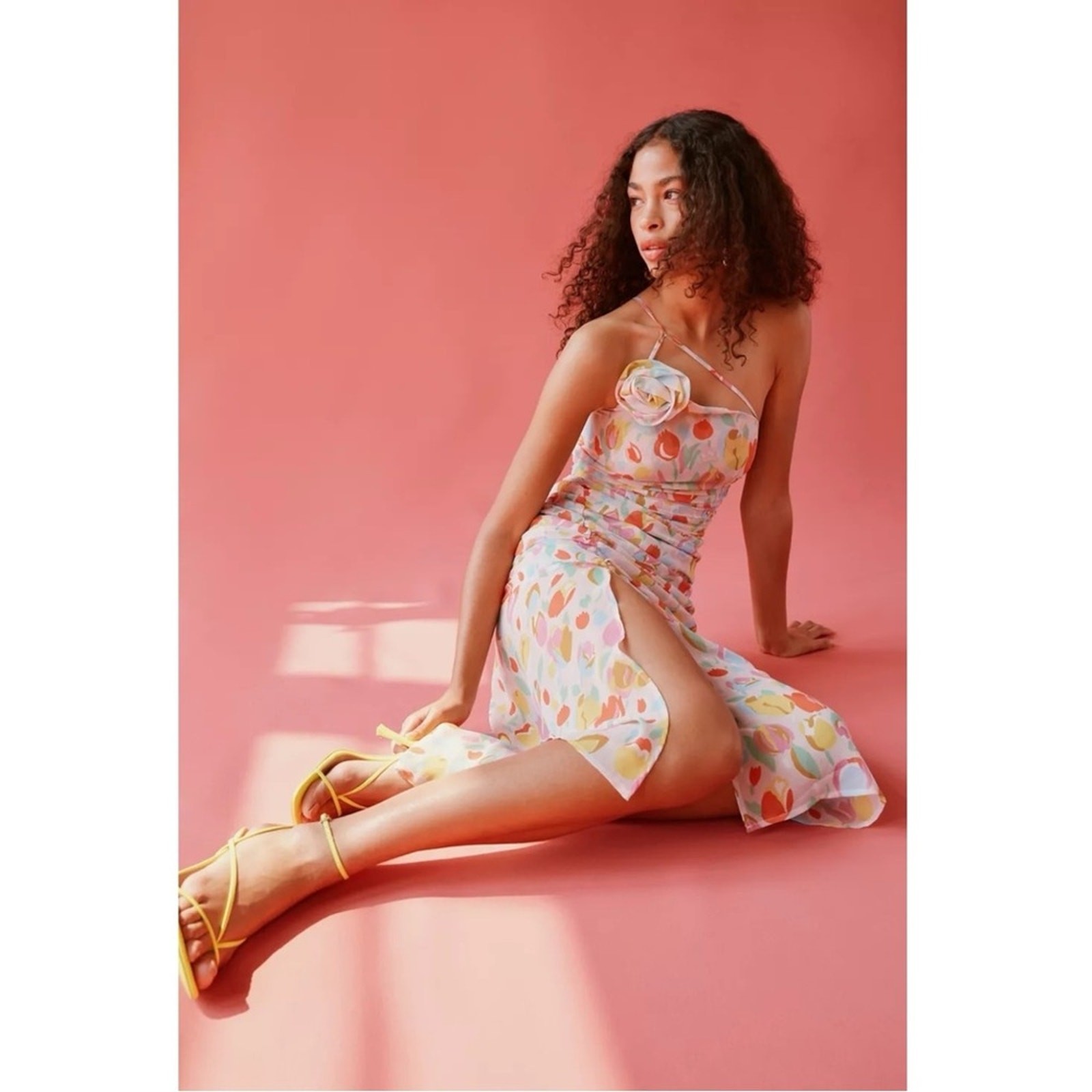 For Love & Lemons Desmona Floral Midi Dress Size Small NWT Dainty Coquette