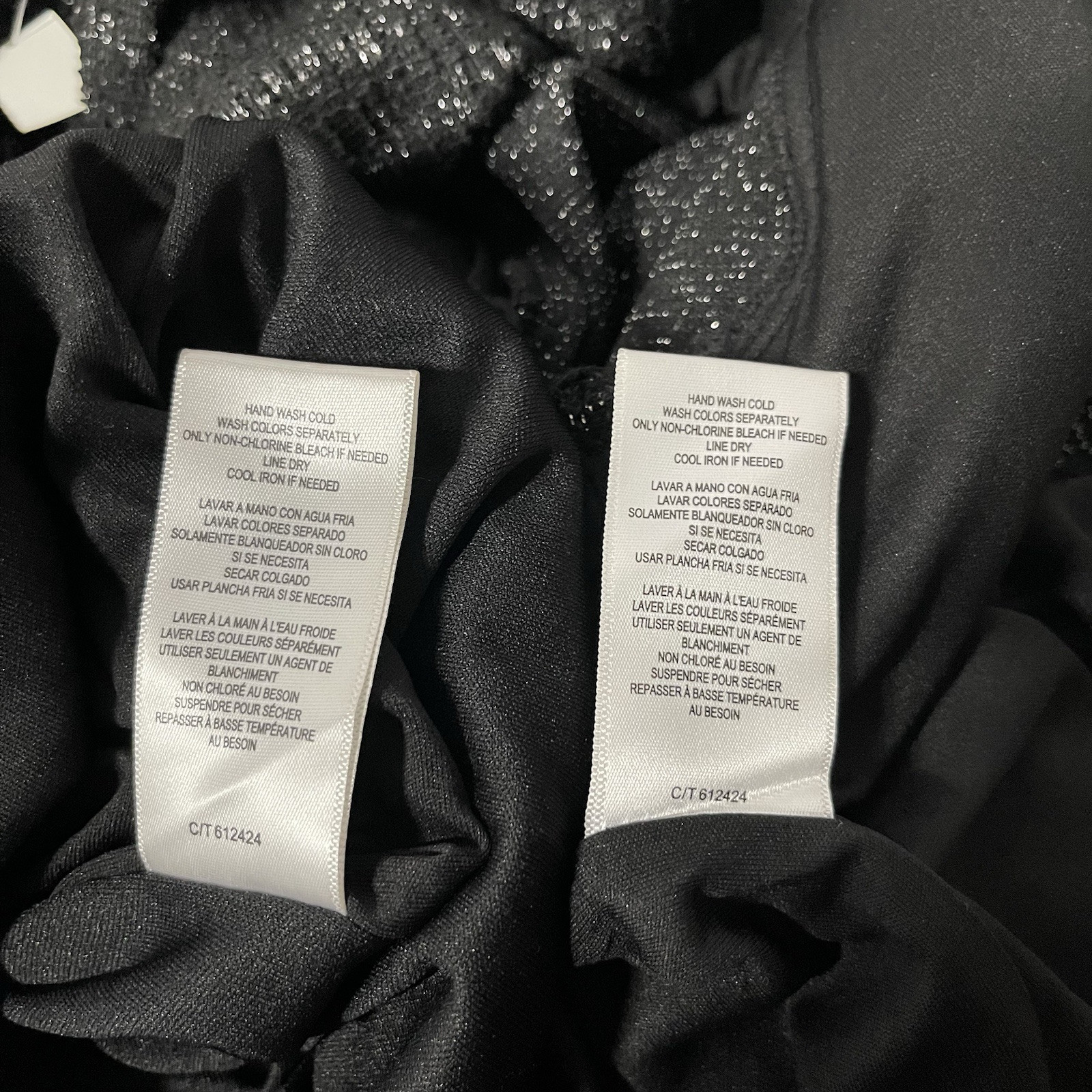 Taylor 2Pc Jacket/Shift Dress Set Size 6 Black Metallic Tweed Flounce Hem Money