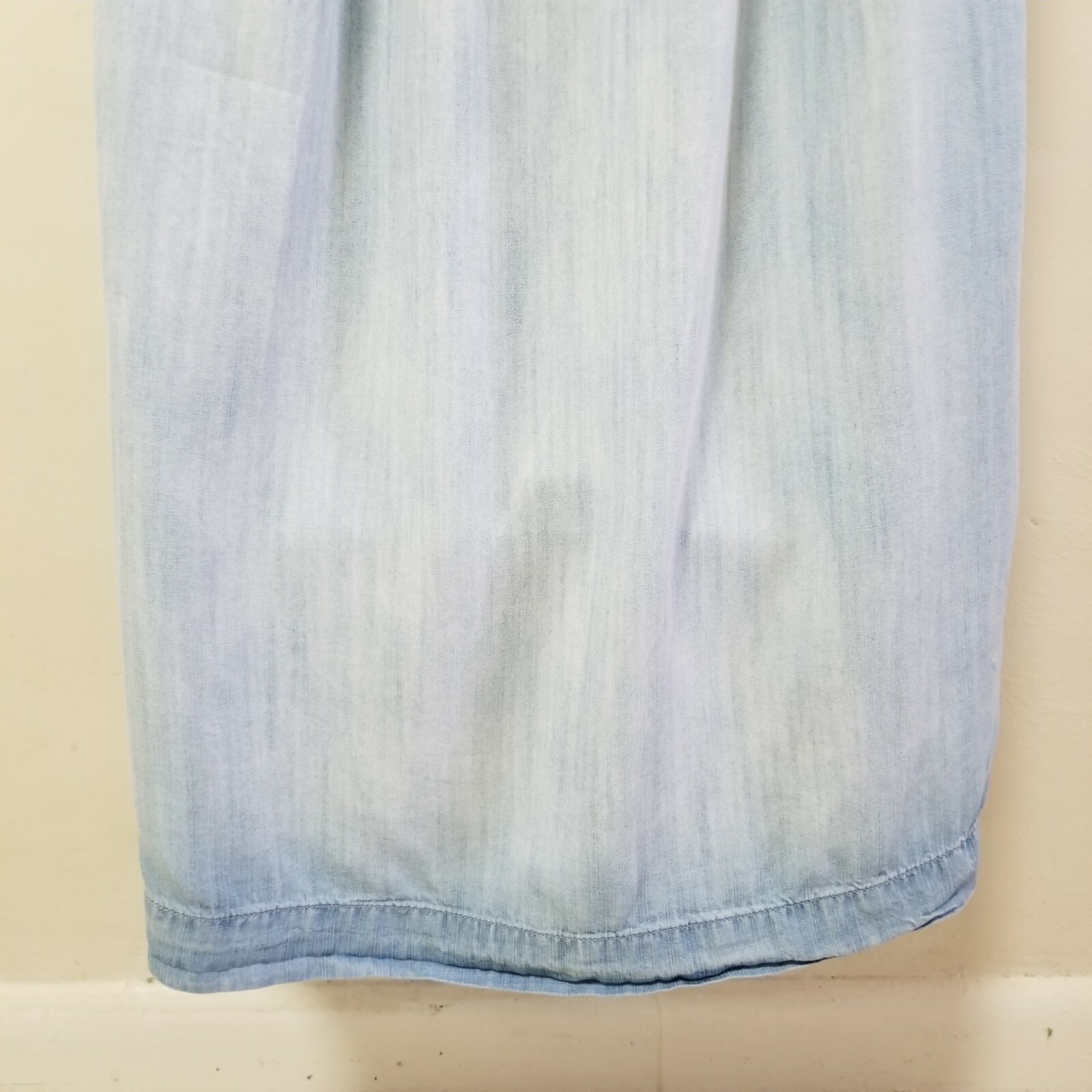 Cloth & Stone Womens Dress Chambray Off Shoulder Tunic Shift Sandwashed Blue S