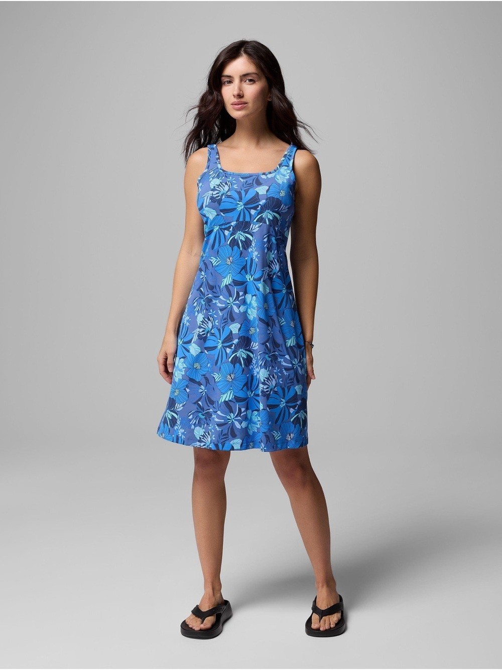 Columbia PFG Freezer III Blue Floral Omni-Freeze UPF 50 Dress L | Outdoor