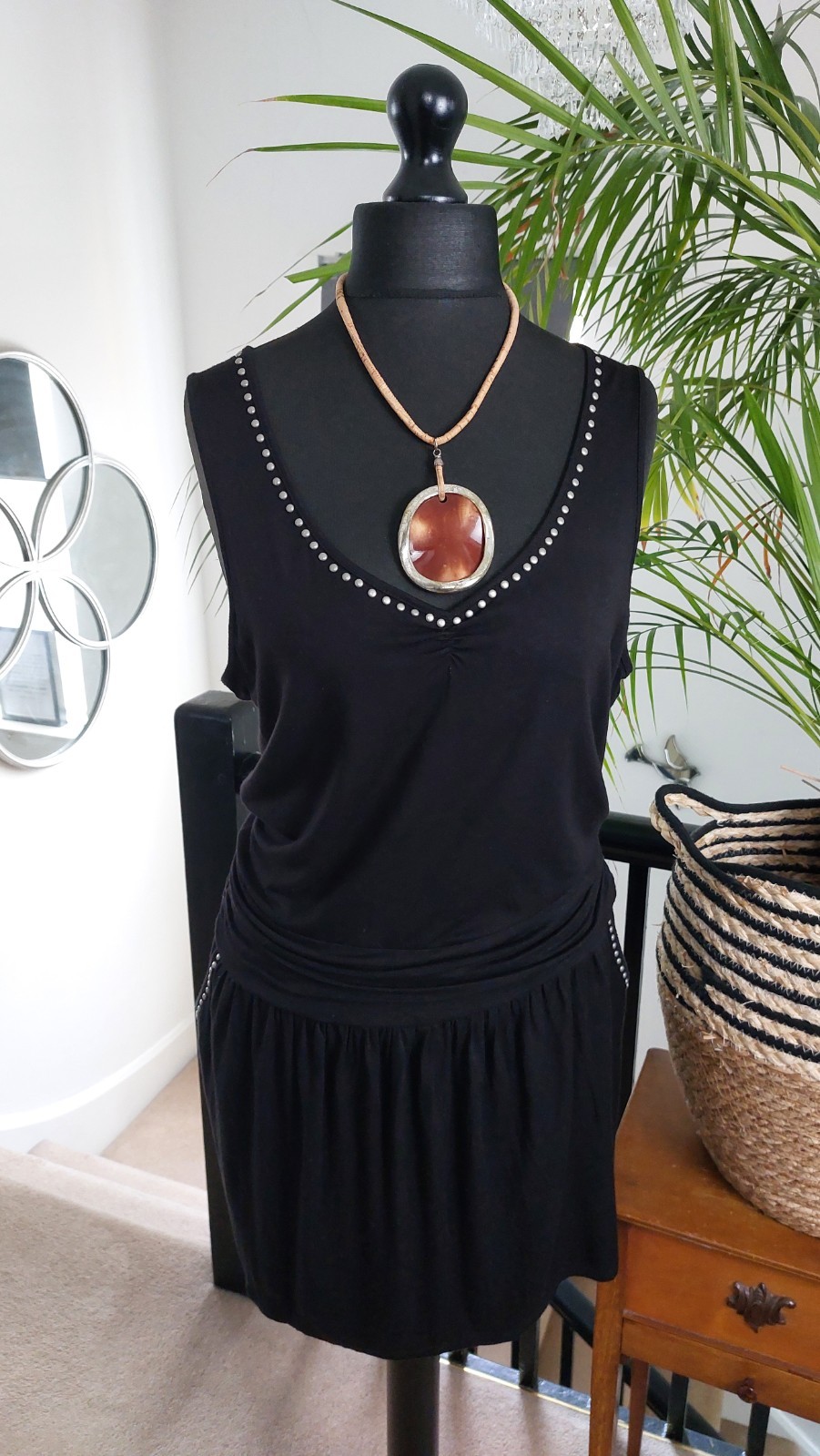 LA REDOUTE Womens short Dress size 16 18 L Summer Grecian BOHO Festival Edgy