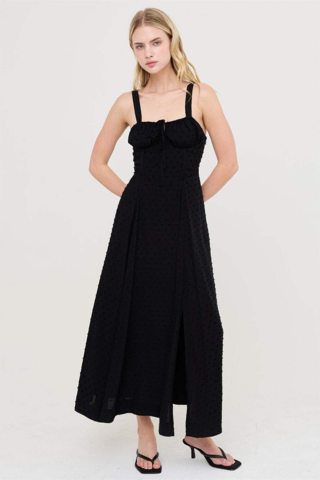 Boned Tie-back Dress