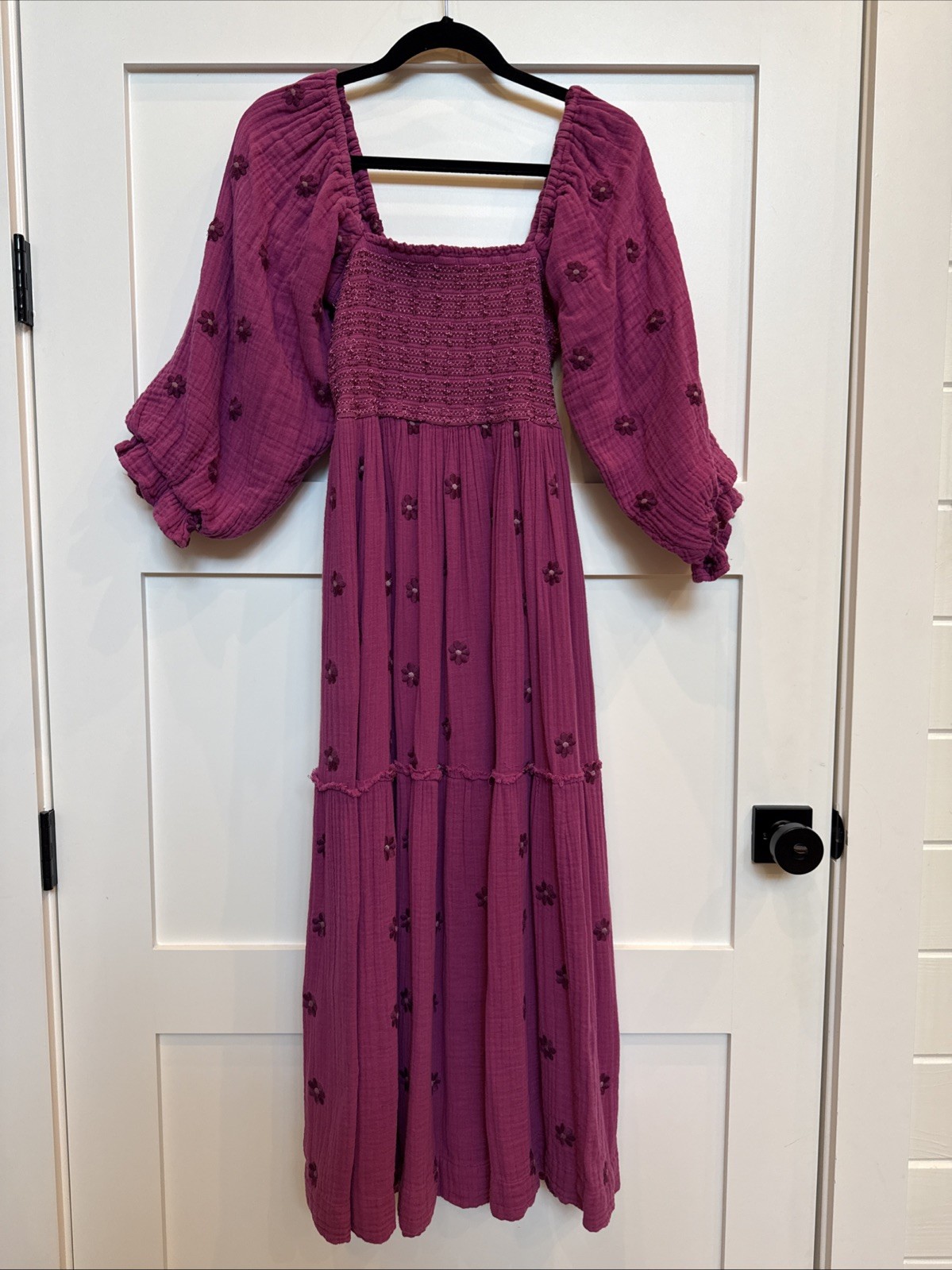 Free People Dahlia Embroidered Maxi Dress S