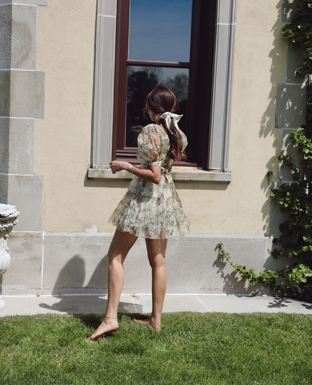 Danielle Bernstein Women’s Floral Ruffled Mini Dress Size XS