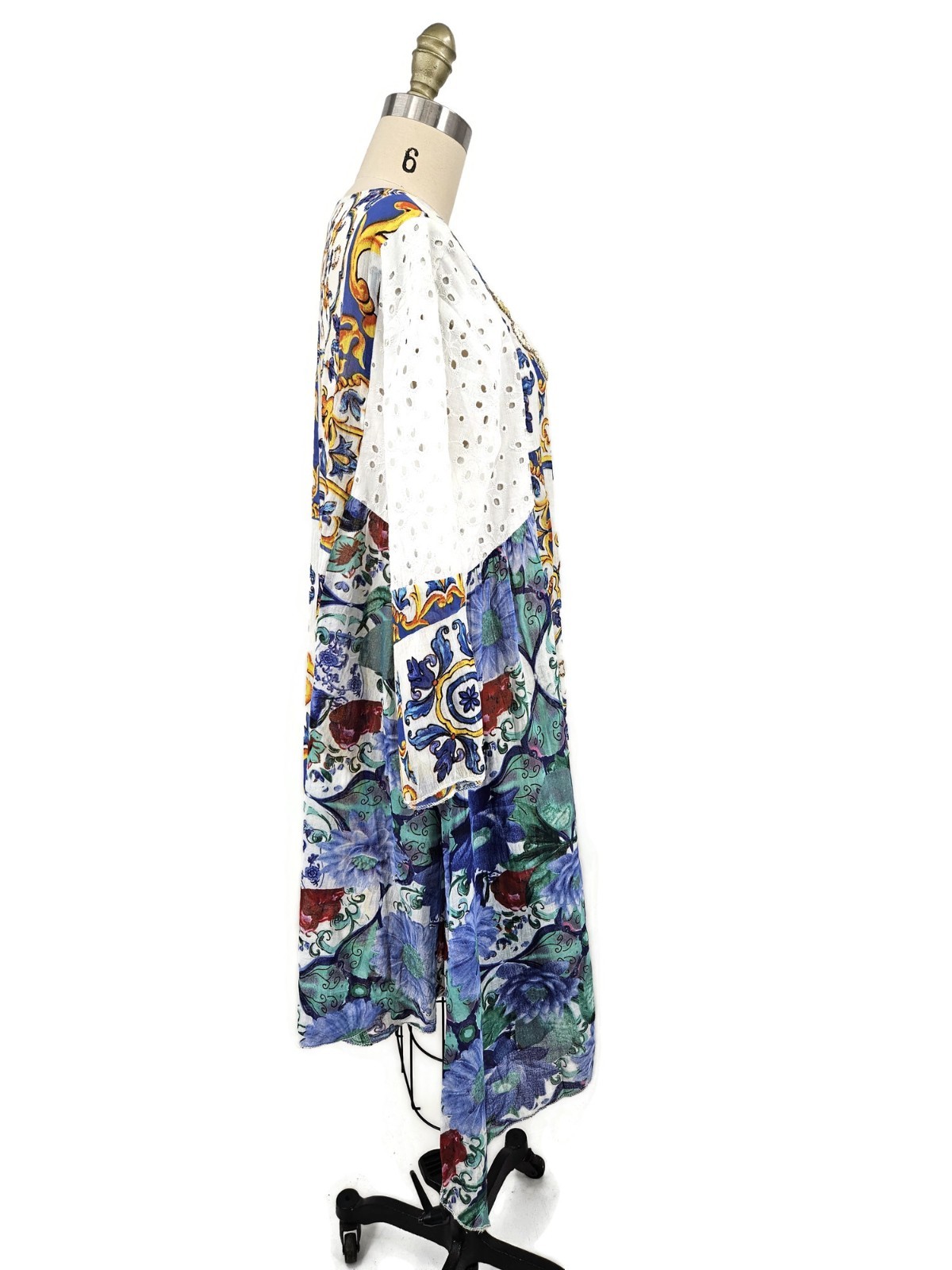 Bottega Positano Beaded Dress Womens One Size Cotton Majolica Eyelet