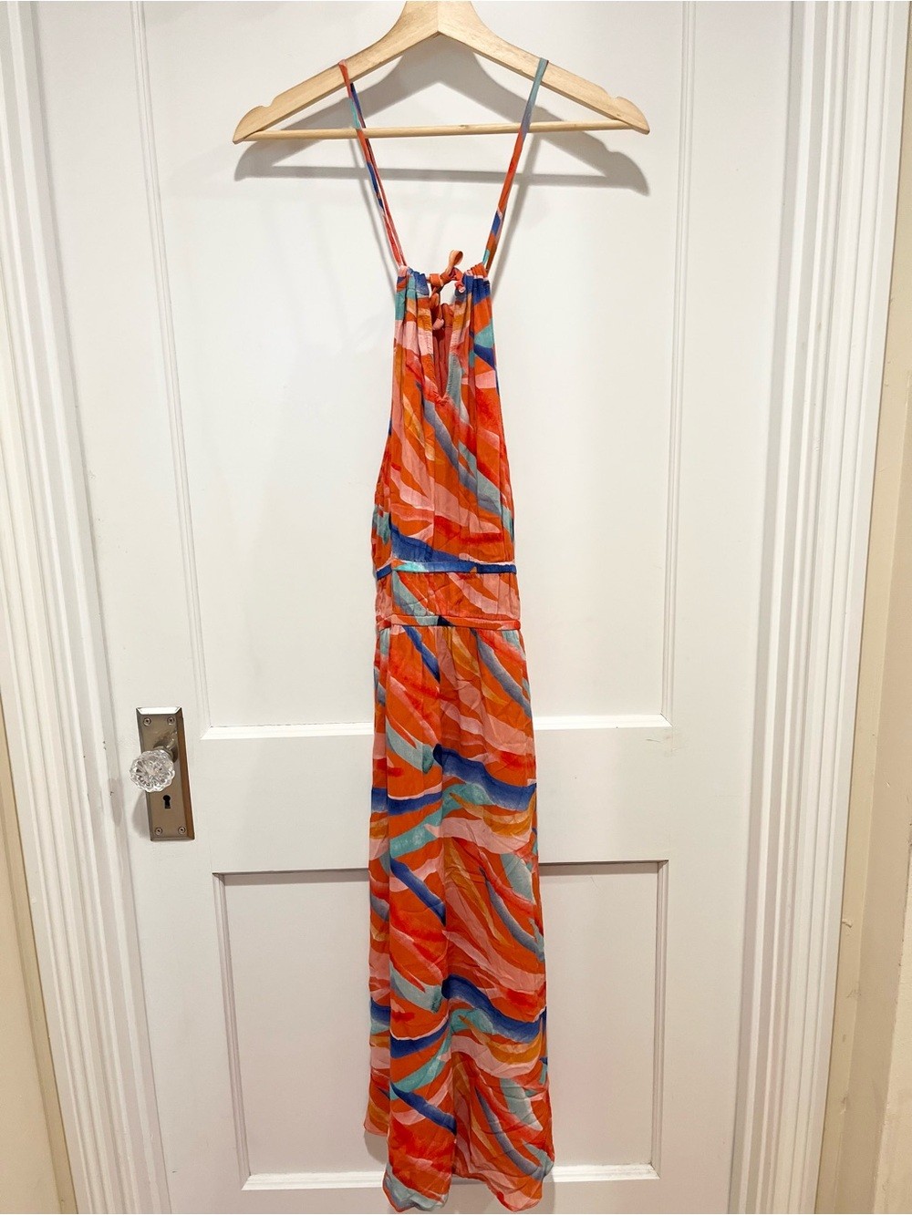 NWT Bella Dahl Sleeveless Elastic Waist Midi Dress Paradiso Print XS