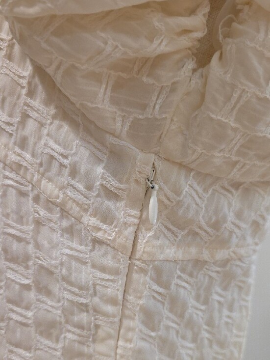NEW FOR LOVE AND LEMONS FIT & FLARE PALE YELLOW MINI DRESS SIZE S