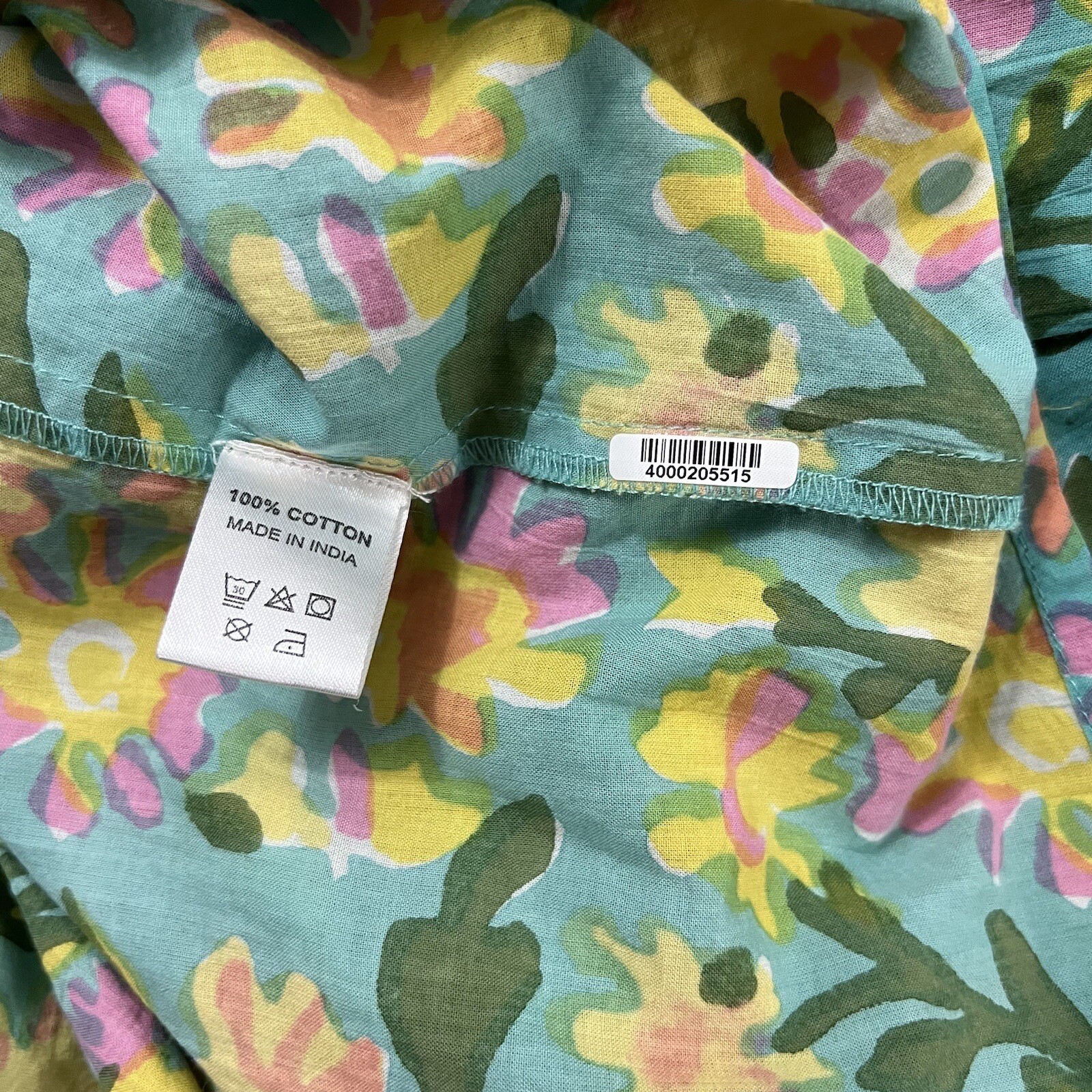 Fitzroy & Willa Size Small Floral Short Sleeve Cotton Dress