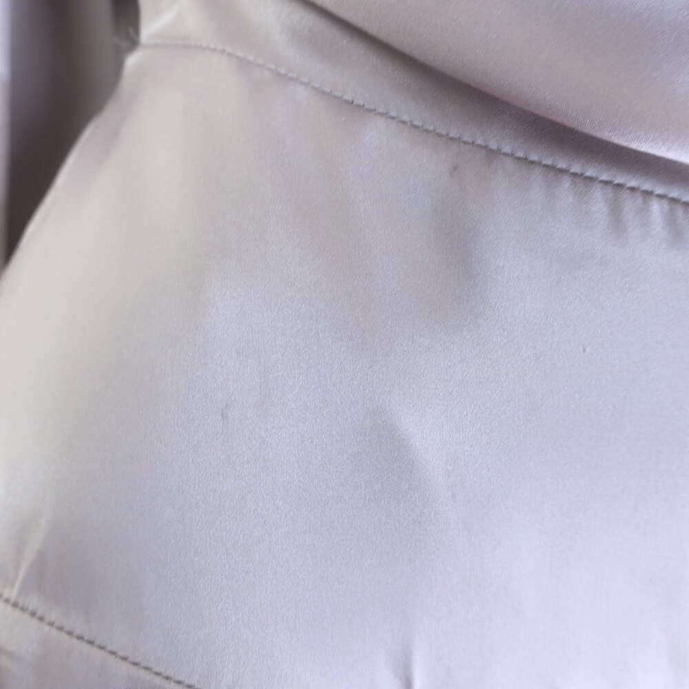 Zimmermann Blouson-Sleeve Mini Wrap Dress Lavender Silk Satin Size 2