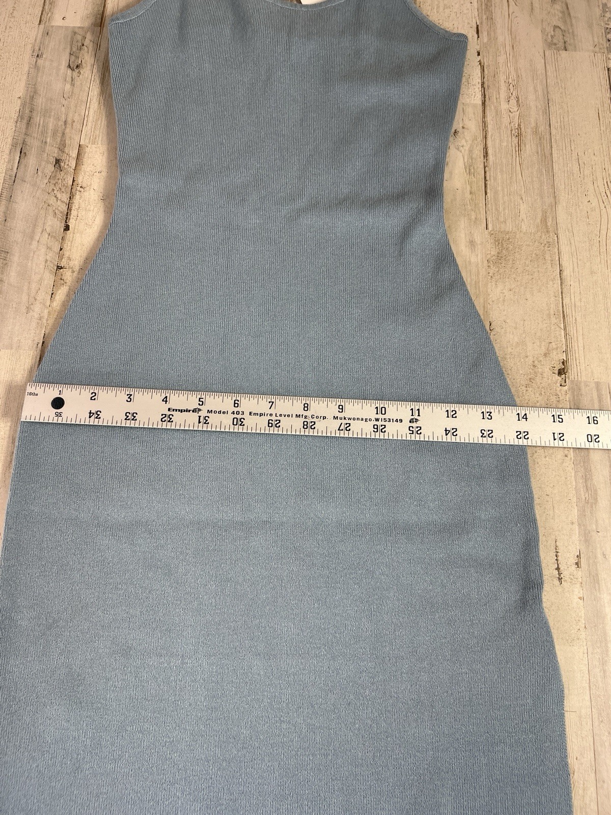 Hera Collection Basic Straped Tube Knit Dress Size – Large Ocean Blue Color
