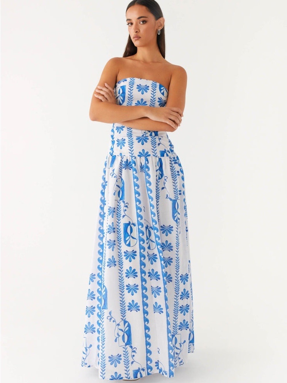 NWT Peppermayo Carmel Maxi Dress in Floral Wave Size US 0