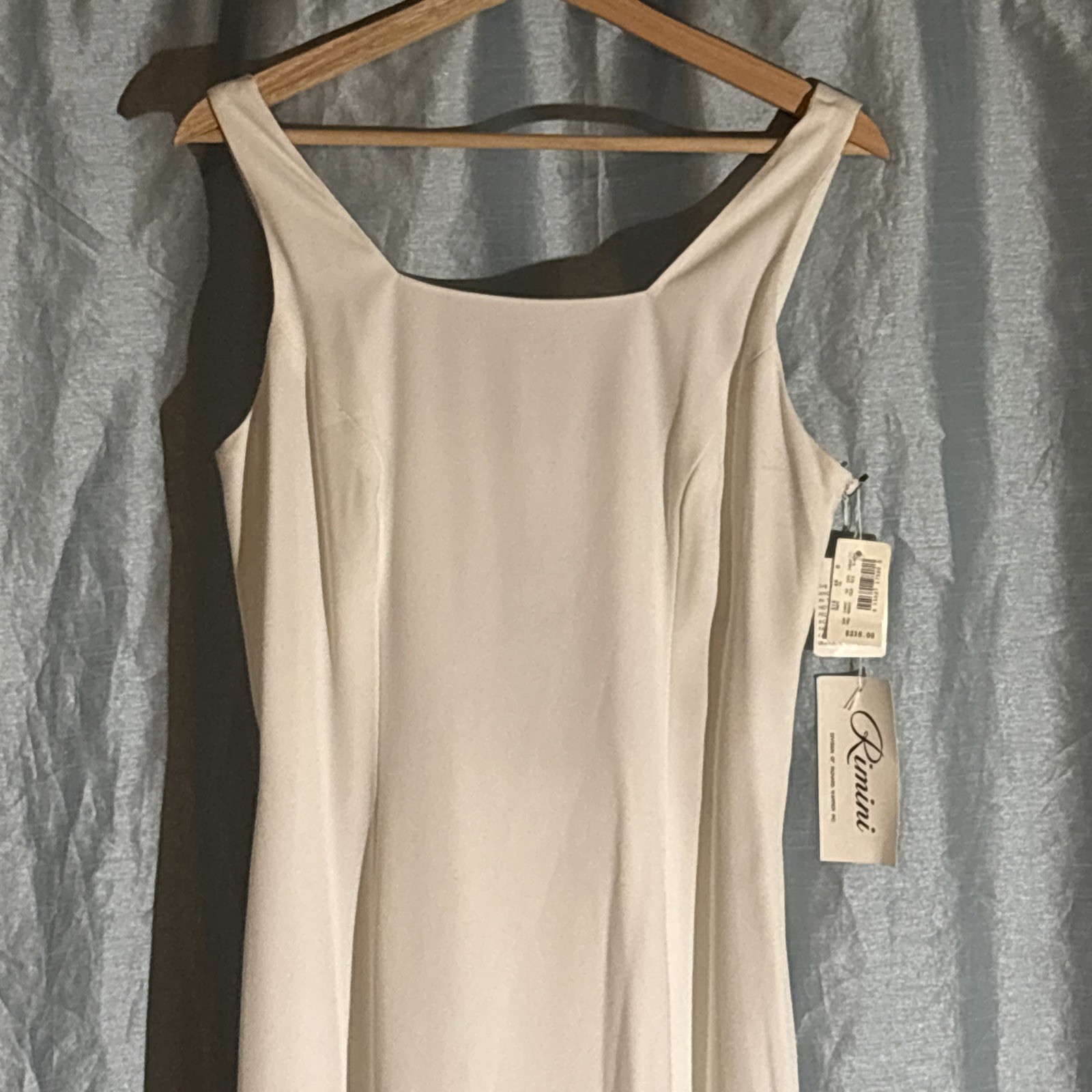 Rimini White Evening Dress with Lace Up Back Size 10 – NWT