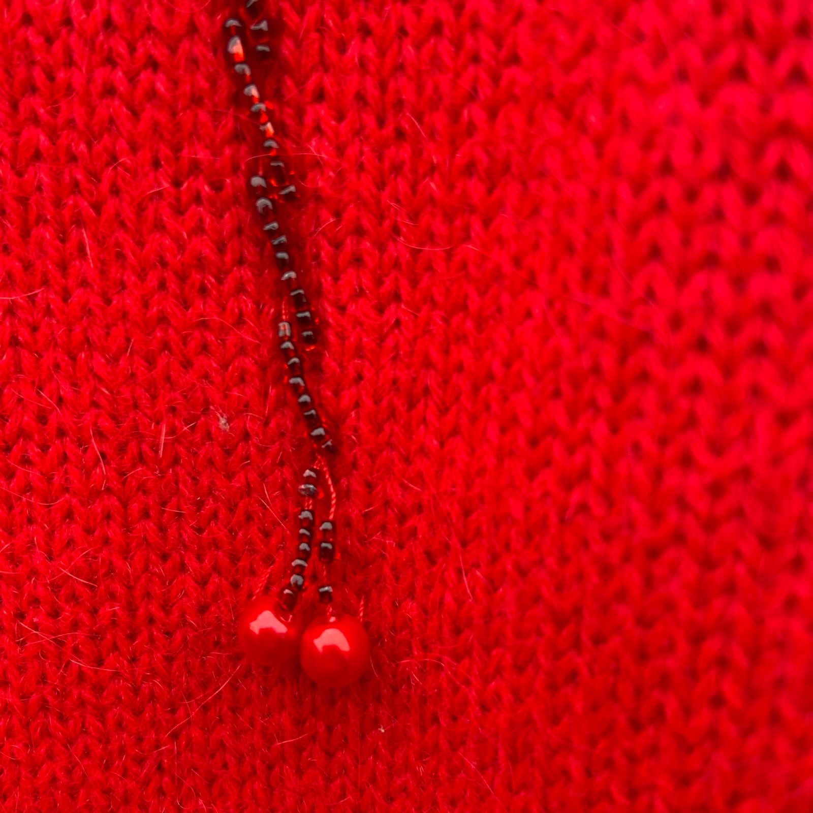 Vintage 70s Fränco Michellë Beaded Acrylic Sweater Dress