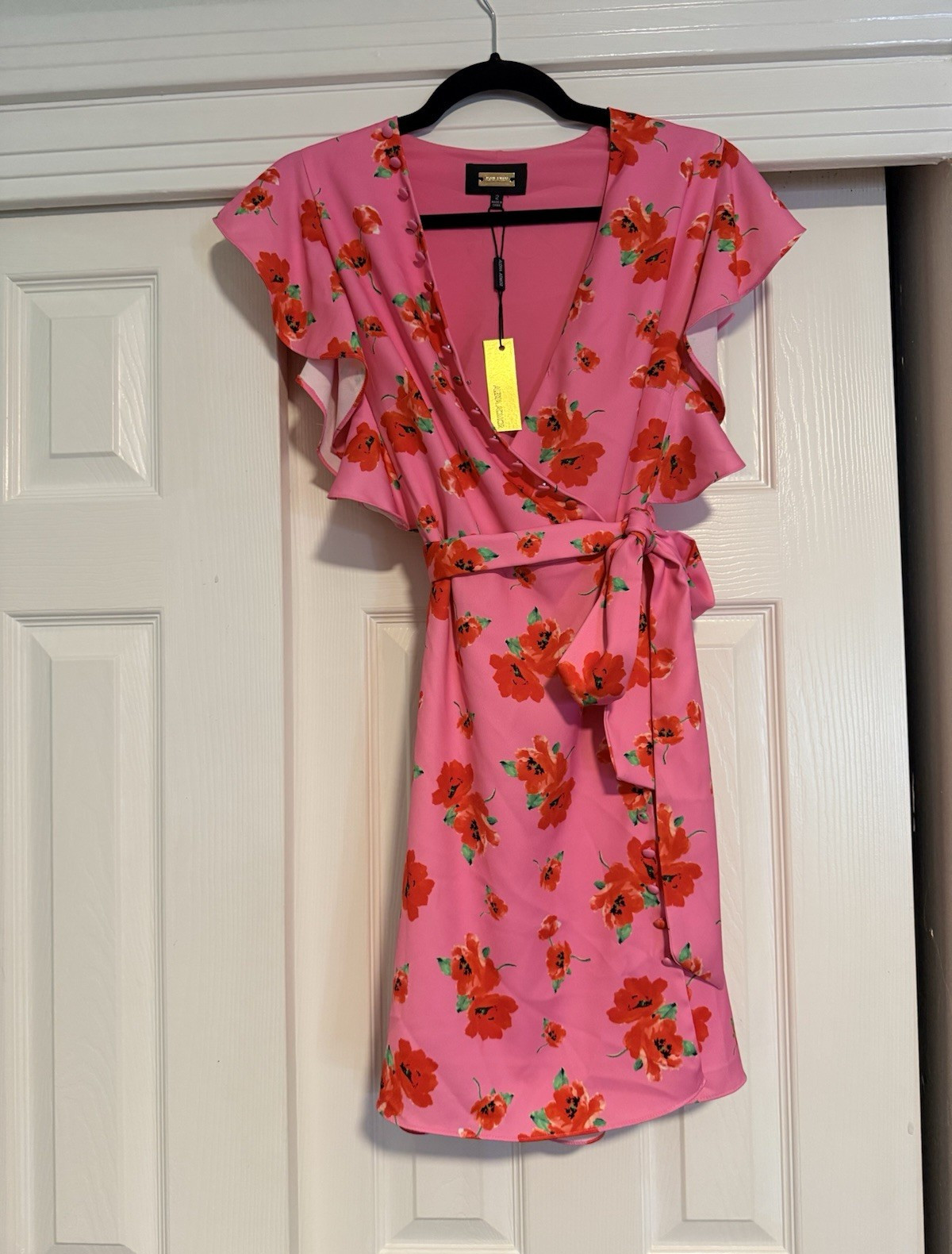 NWT Alexia Admor Maia Floral Wrap Dress Pink Size 2 MSRP $245