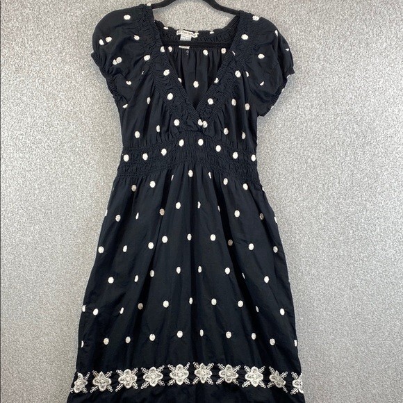 Cute Options babydoll dress Y2K milkmaid embroidered floral puff sleeve boho