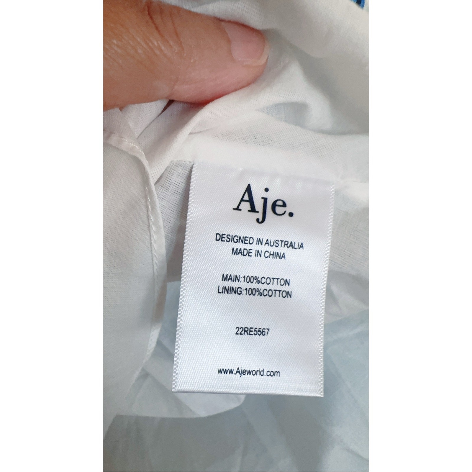 Aje Maya Tiered Mini Dress Cool Camellia Floral Cotton NWT UK6/US2