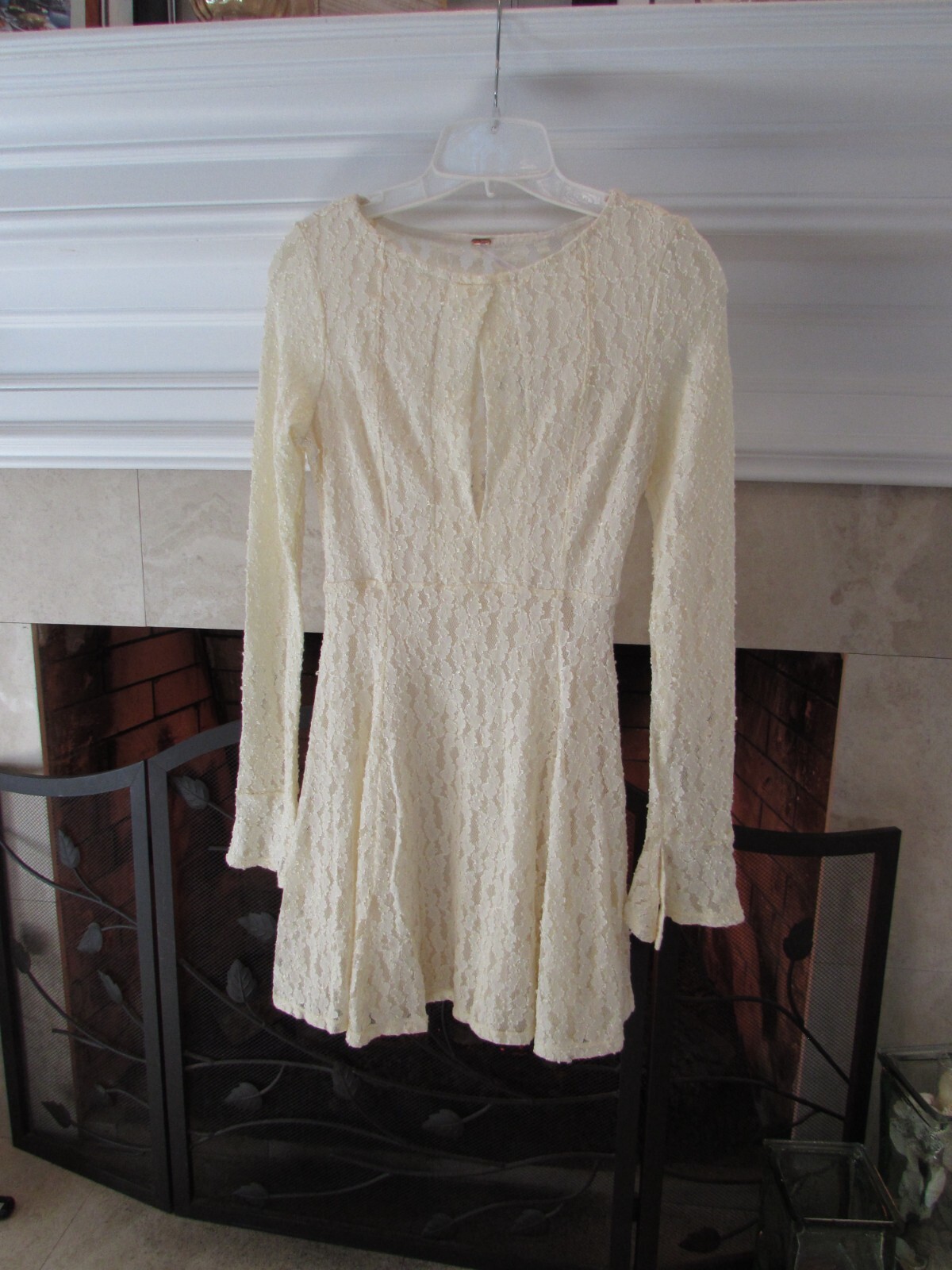Free People Ivory Lace Dress called “Shearling Size Small Compared at $128.00