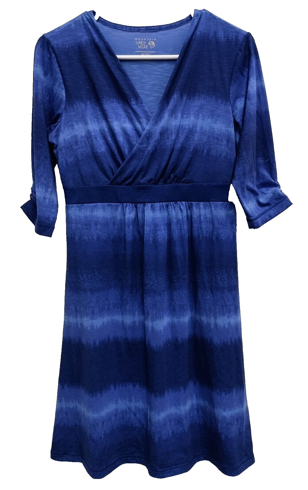 Mountain HardWear Dress Womens Medium Blue Ombre 3/4 Sleeve Active Athleasure