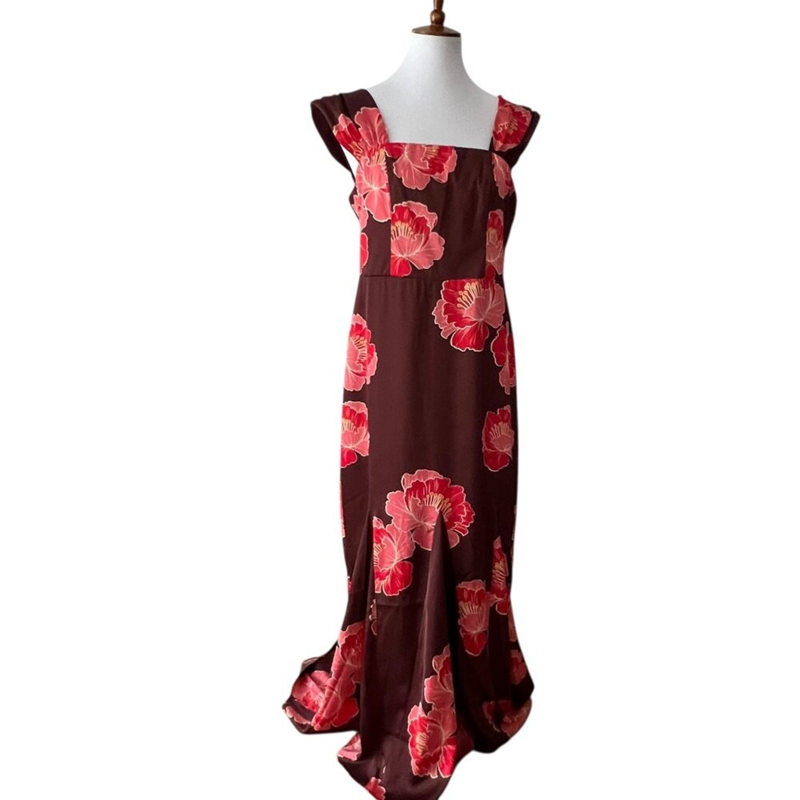 Formal Dress 12 Y2K Large Tropical Maxi Hawaiian Long Fall Wedding Guest Cruise