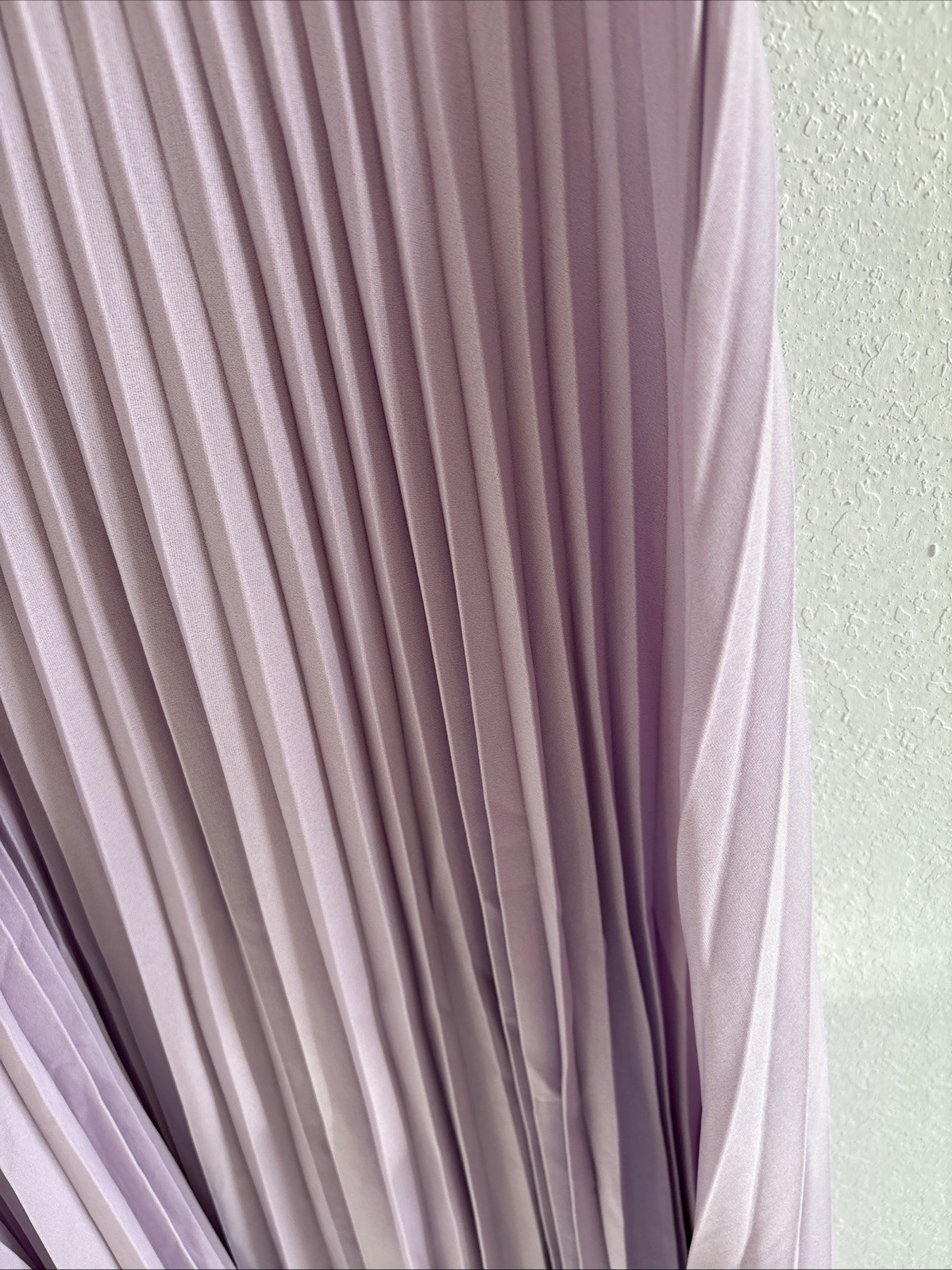 Aomei Womens Long Lilac Purple Flowy Ruffle Sleeve Dress Zip Back Size Large