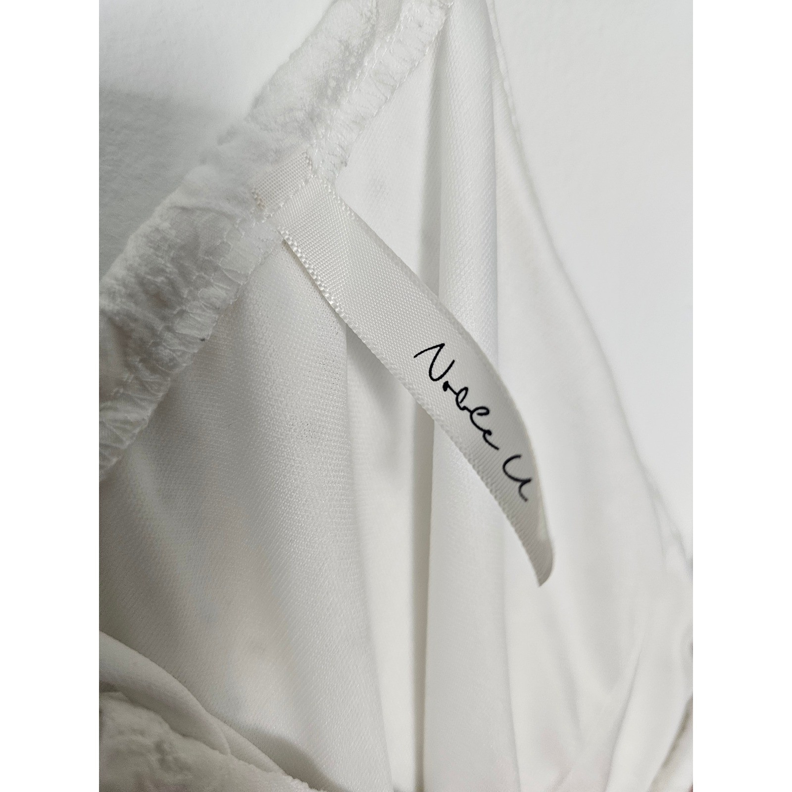 Cottagecore Noble U Eyelet Sun Dress Womens Small White Cutout Mini Boho Strappy
