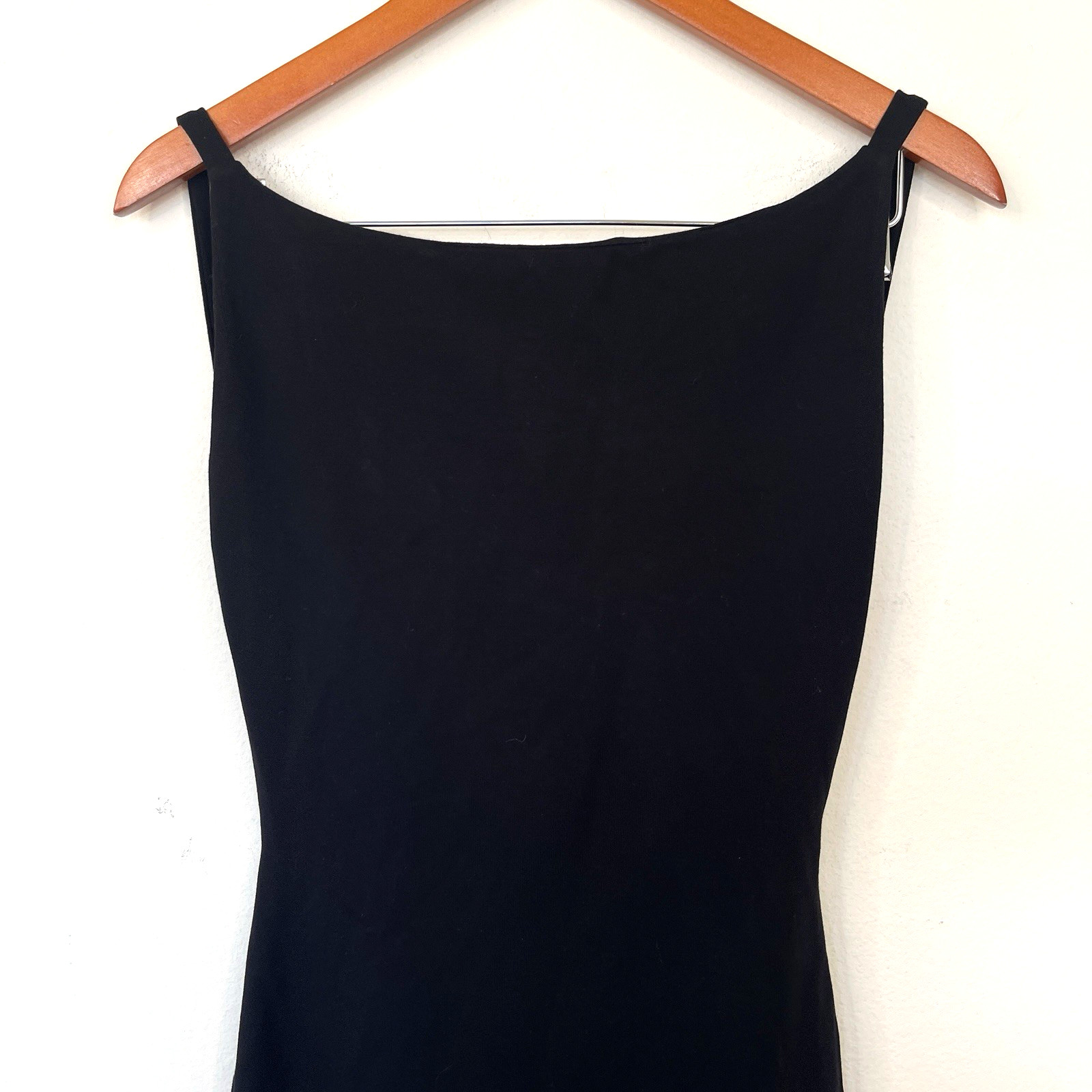 NWOT Eaves Womens Sexy Backless Maxi Dress S Black Stretch Side Slit Witchy Vamp