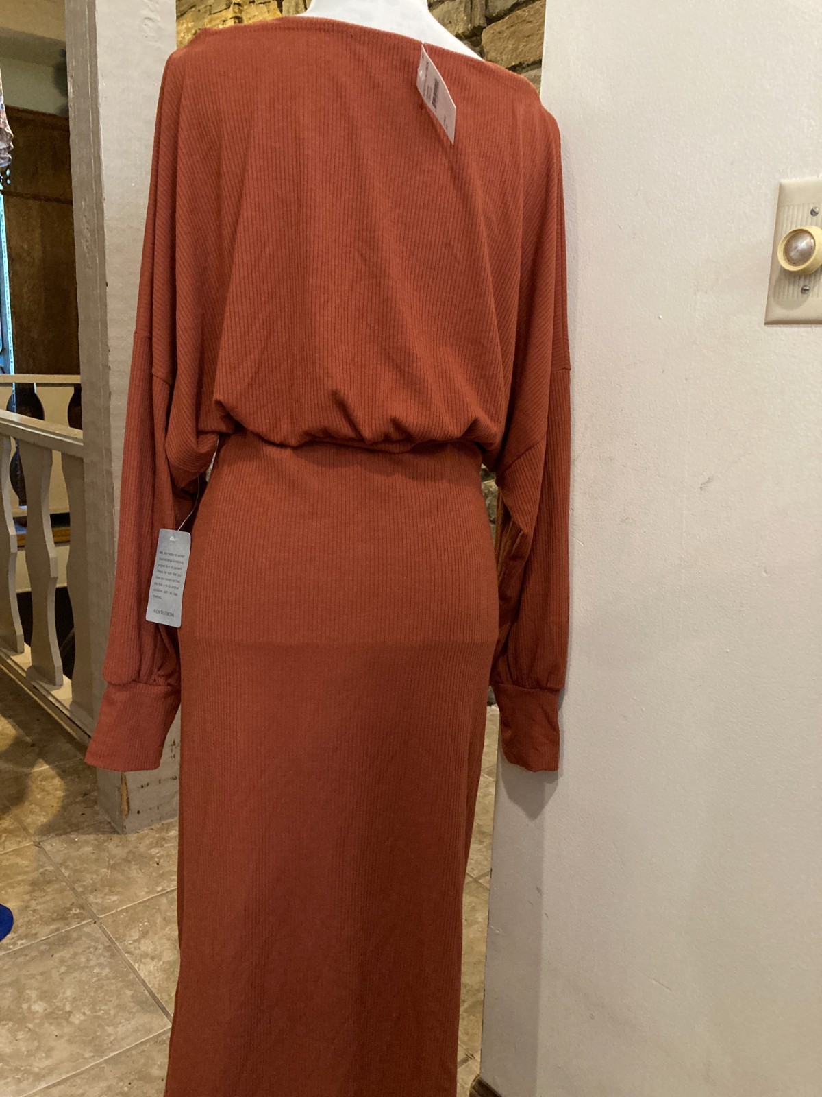 Velvet torch Los Angeles longsleeve Sweater Dress, Large, Tabacco color, NWT