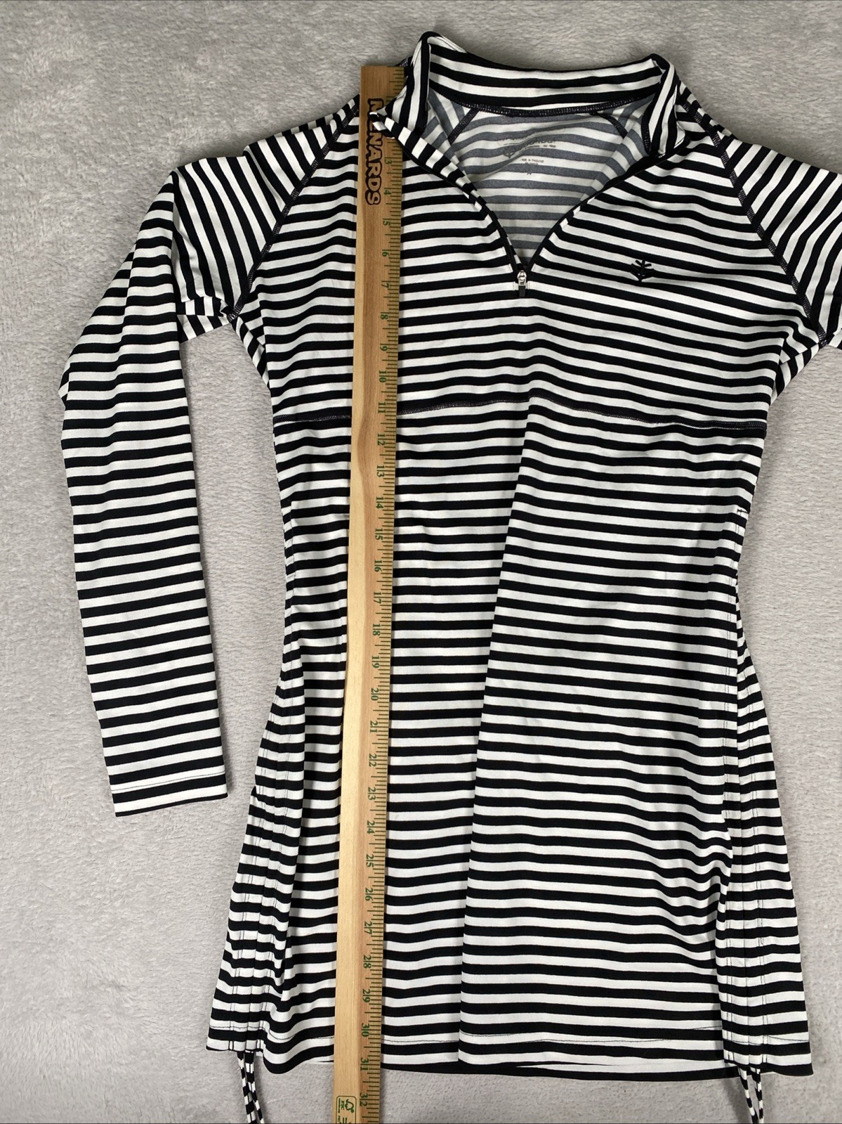 Coolibar Tunic Dress Womens Medium Striped UPF 50 Sun Protection Travel