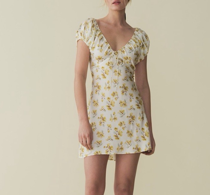 Doen Sera Mini Dress Silk & Viscose Size M