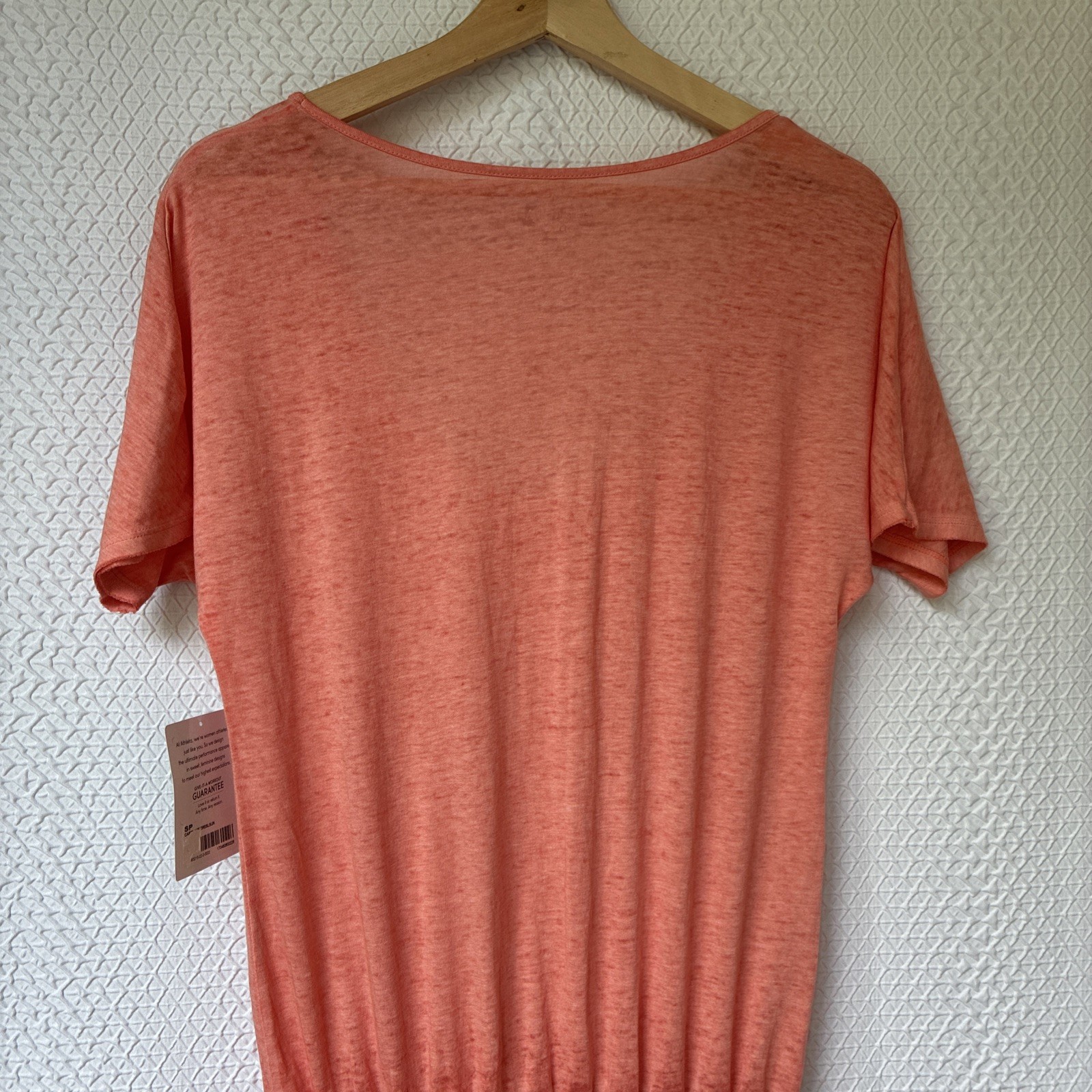 Athleta Captivate Dress Light Coral Sunset Size PS Petite Small NWT Knit Burnout