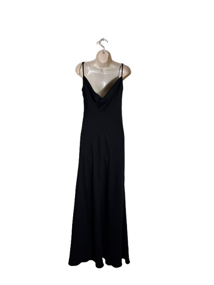 Jones New York Evening Black Beaded Mesh Formal Maxi Dress Size 8