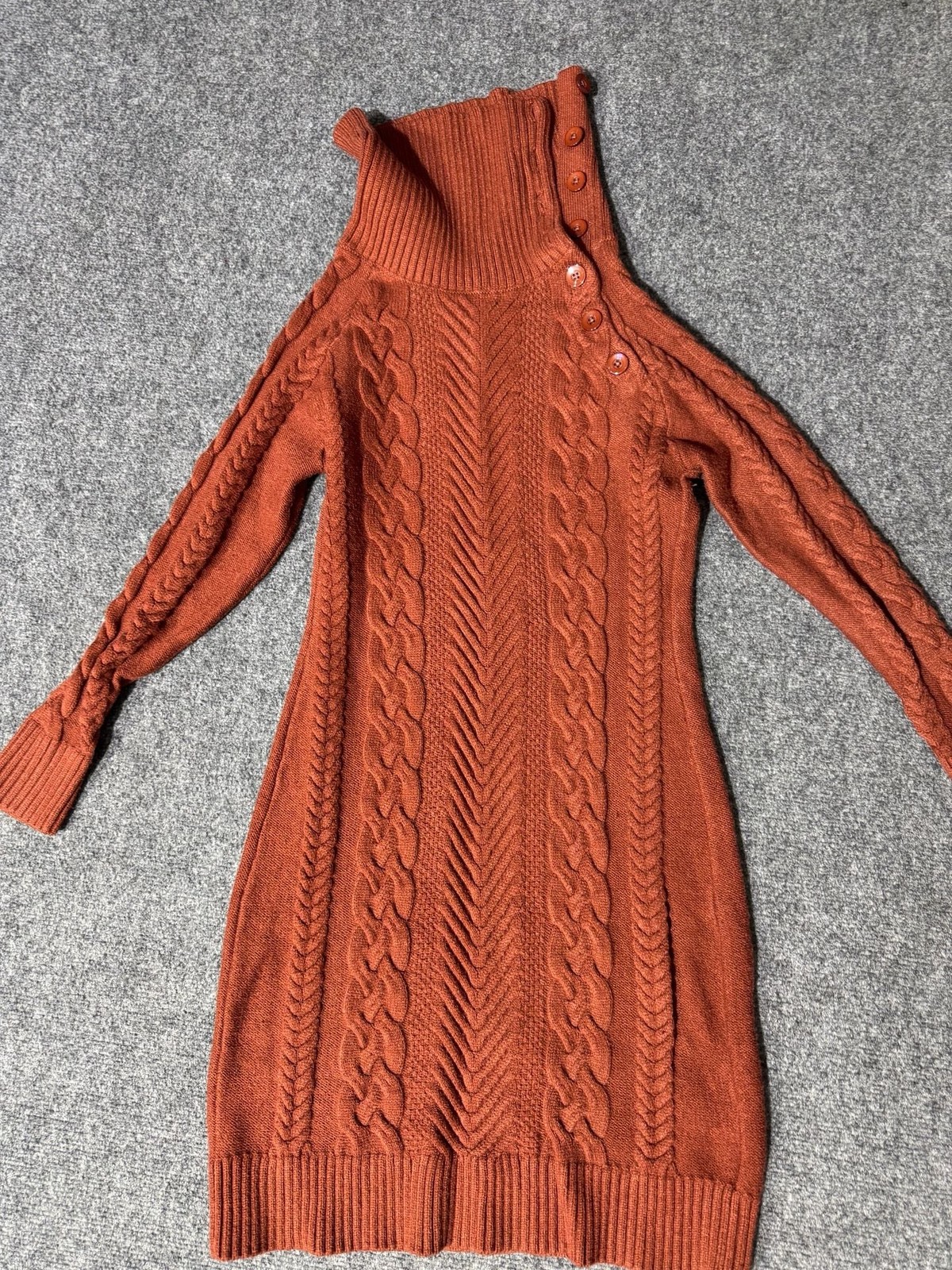 👗 BLENCOT Women’s Knit Sweater Dress – Brown (Size Large)