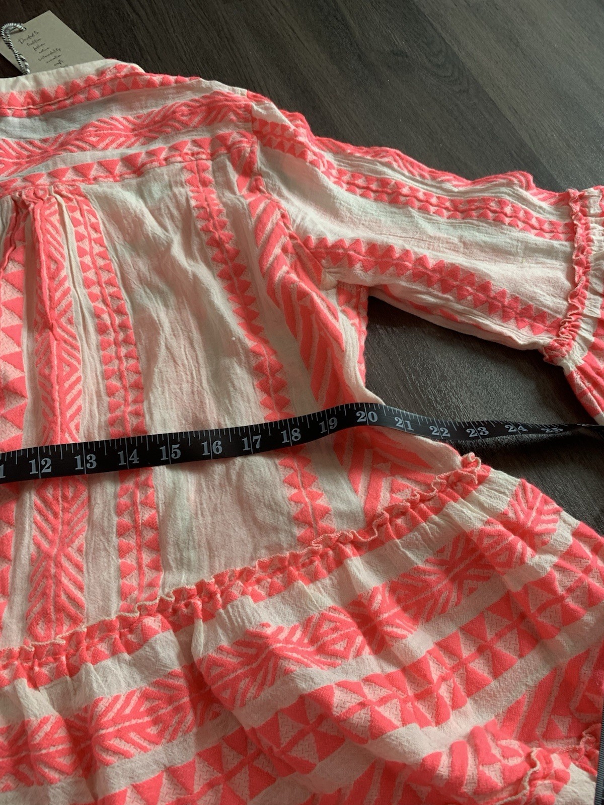 NWT Devotion Twins Ella Tunic Neon Pink A-line Tiered Mini Dress Petite L