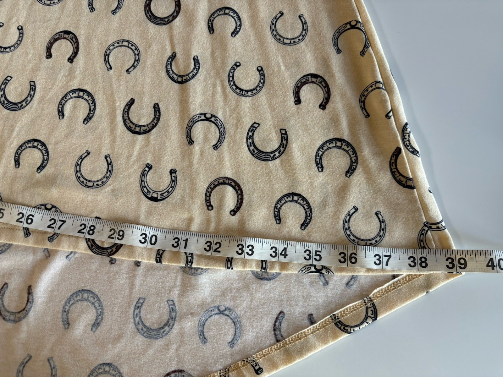 Lularoe Simply Comfortable High Low Women Dress Size M Horse Shoes Western Beige