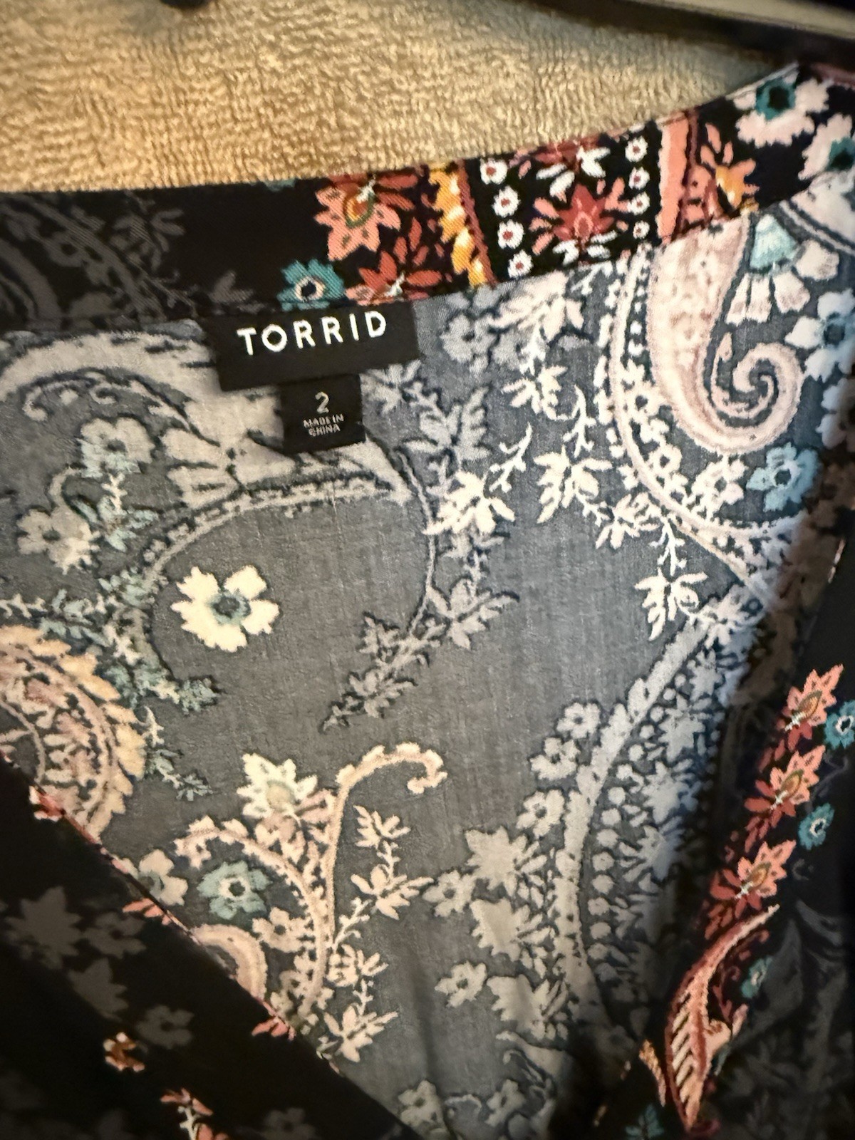 Torrid Midi Challis Skater Dress 2 Black Floral Paisley Cute Western w boots!