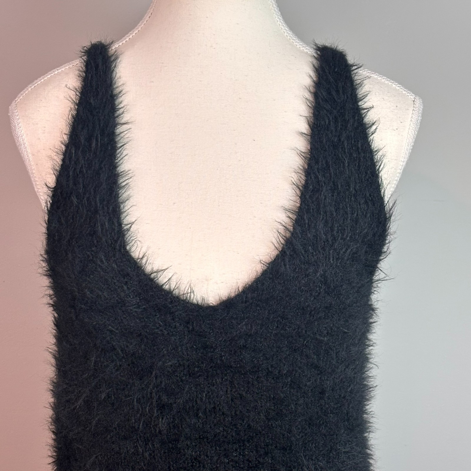 Savage X Fenty Too Plus Sweater Slip Womens Black Dress sz Large (12-14) Sexy