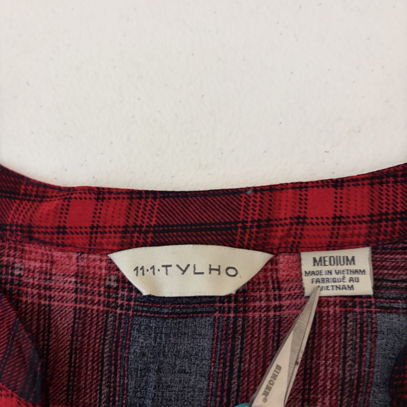 Anthropologie 11 – 1 – Tylho Dress Women’s Medium Plaid Sheath Button Casual