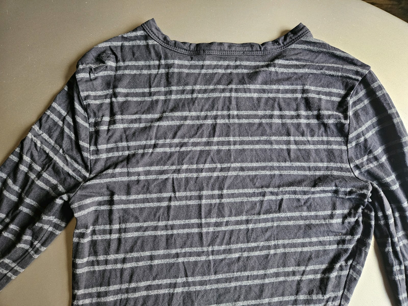 Alexander Wang Black And Gray Striped Long Sleeved Dress Size Small