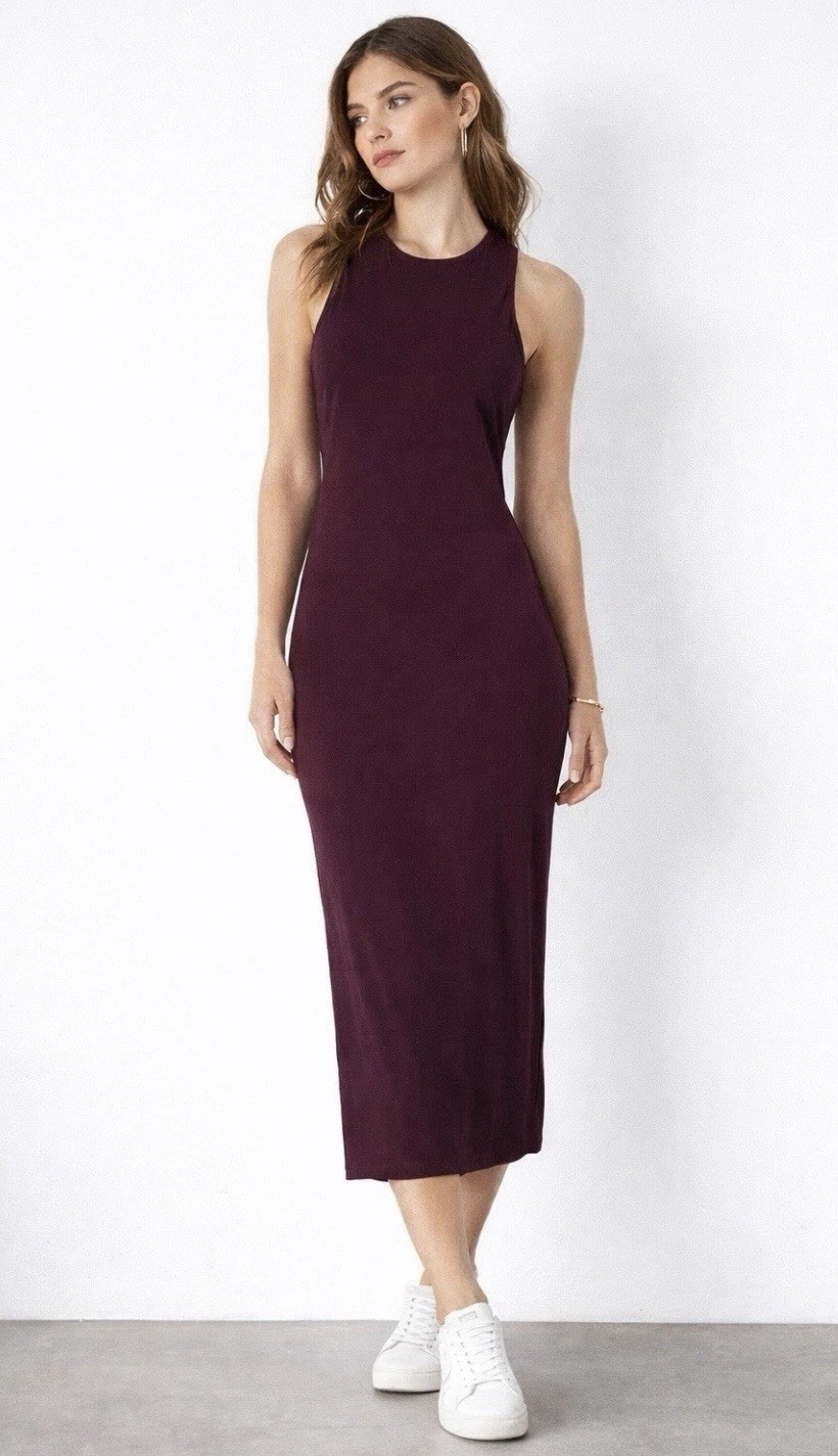 NWT Lululemon All Aligned Midi Dress DKRD Dark Red Size 8