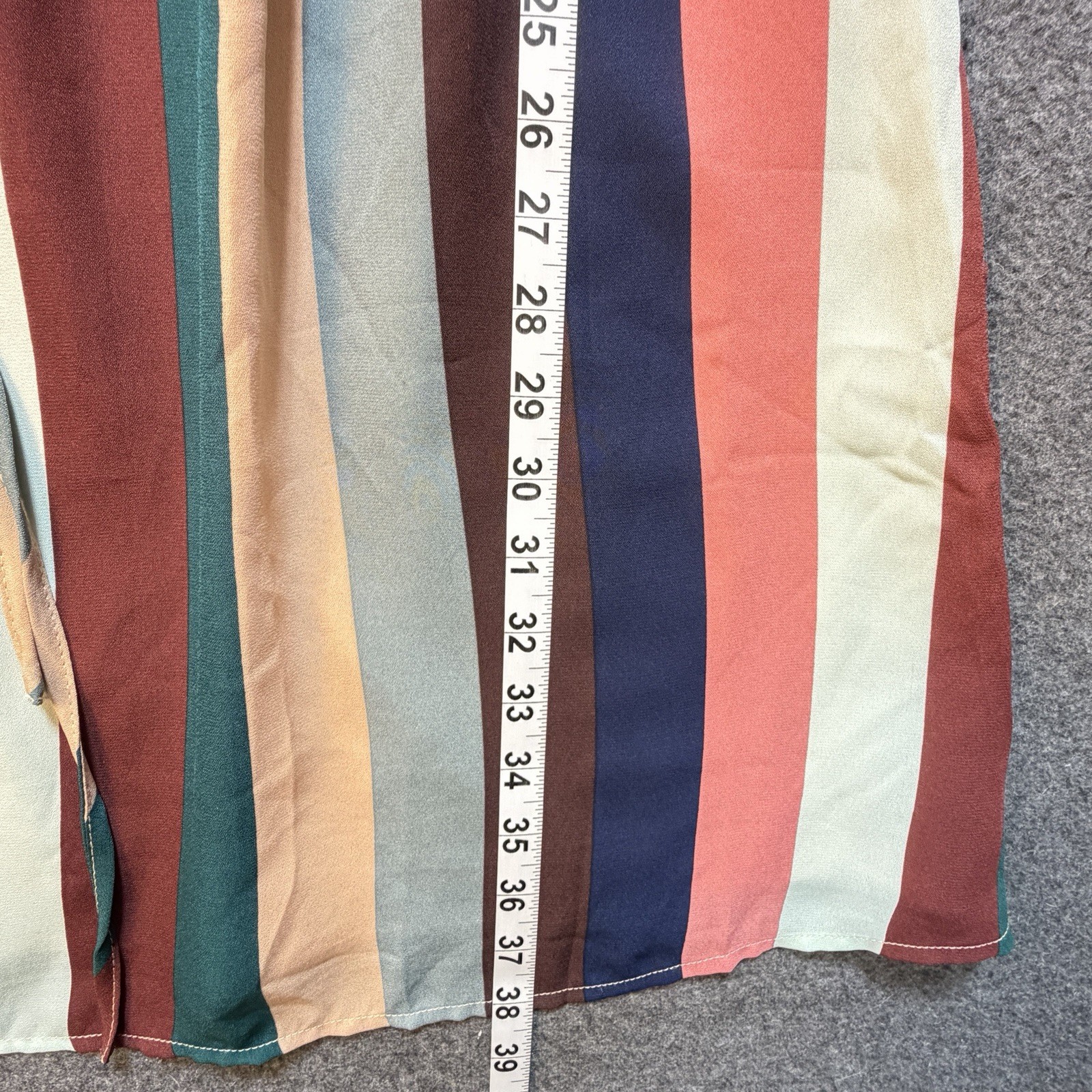 LULUS Sz XS Multicolor Vertical Striped Tie-Font Spaghetti Strap Mini Dress NWT