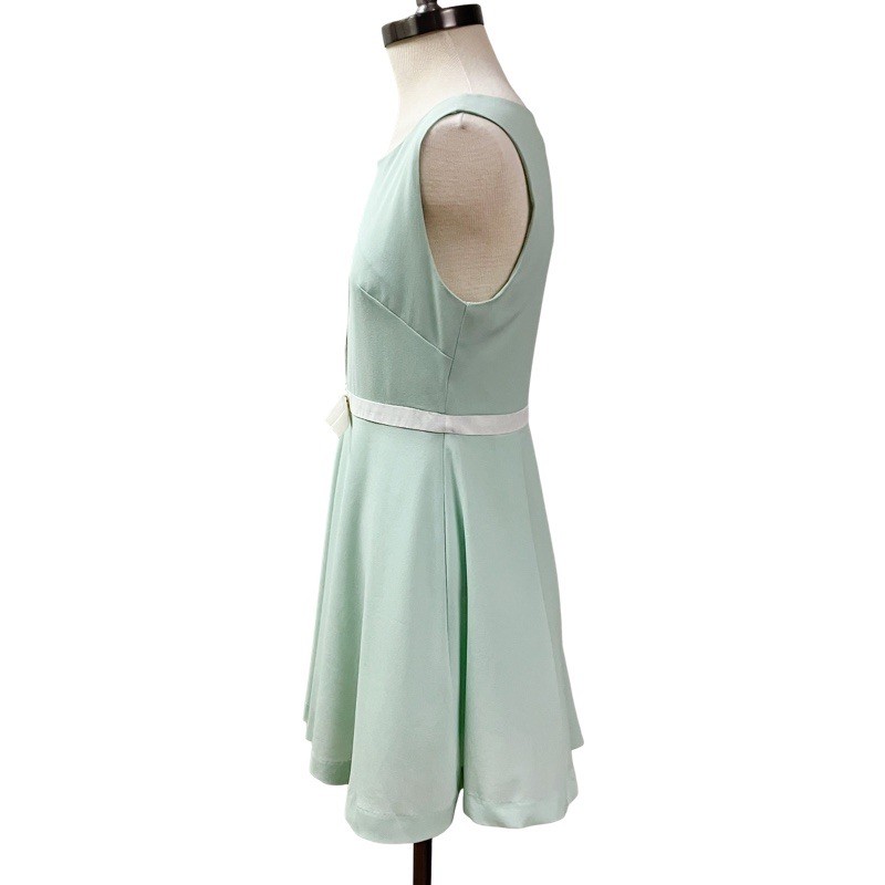 CIEL USA Spring Easter Skater Fit & Flare Dress Women Small Mint Green w/ Bow