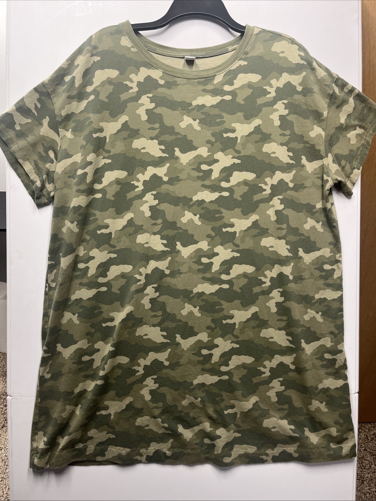 Old Navy Womens Mini Shirt Dress Size XXL Camo Green Military Army